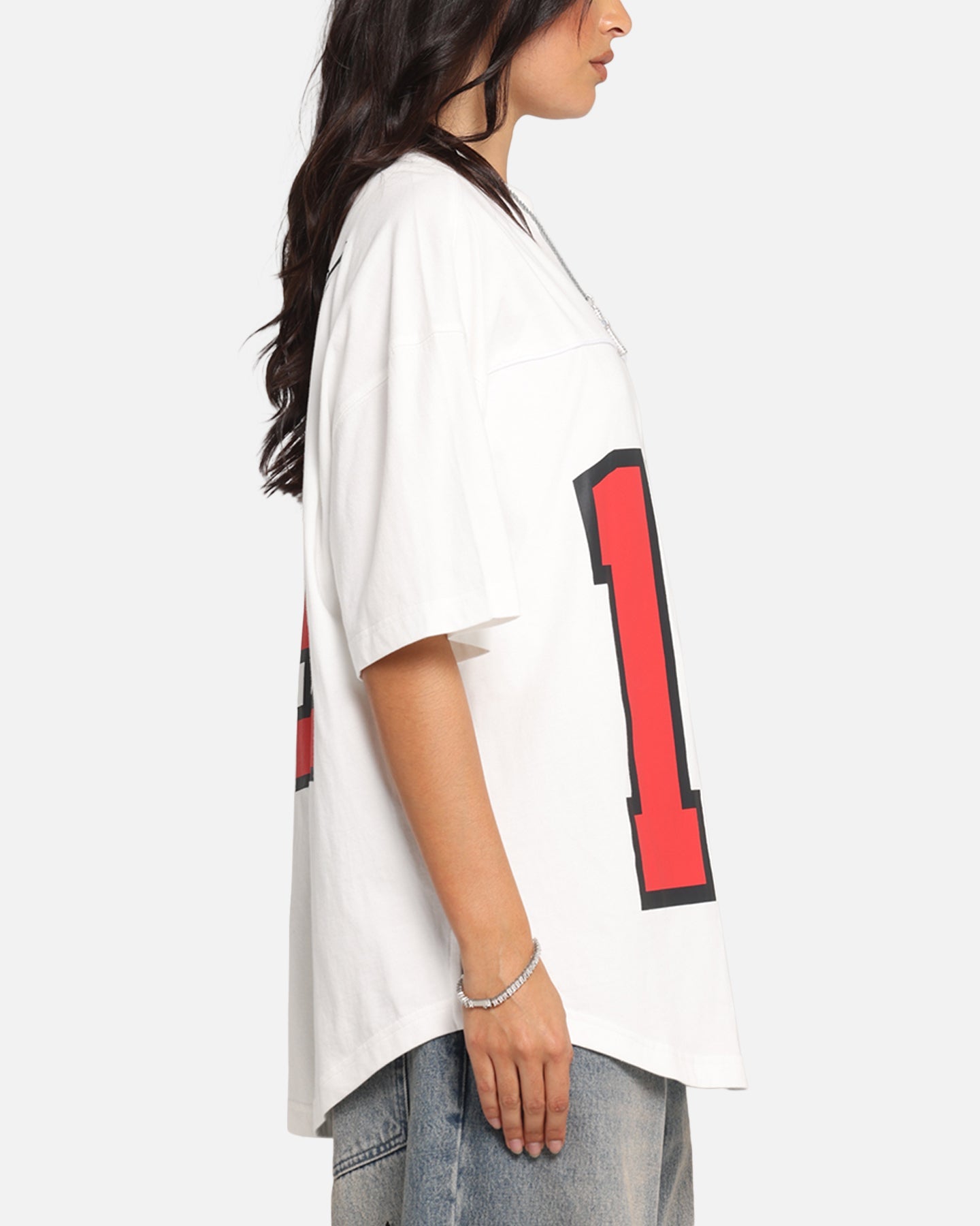 Carre Hitta Grid Iron T-Shirt Off White/Red Style001