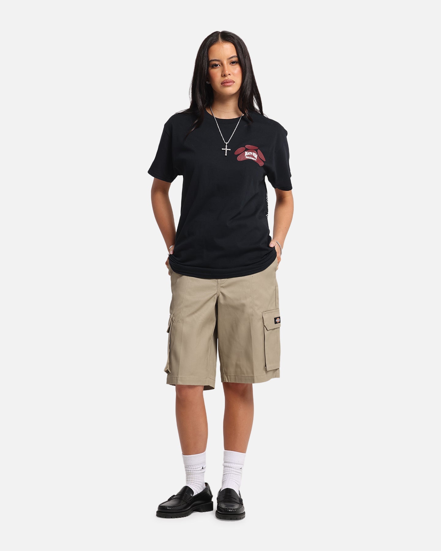 Deathrow Records Doberman Bandana T-Shirt Black Style001