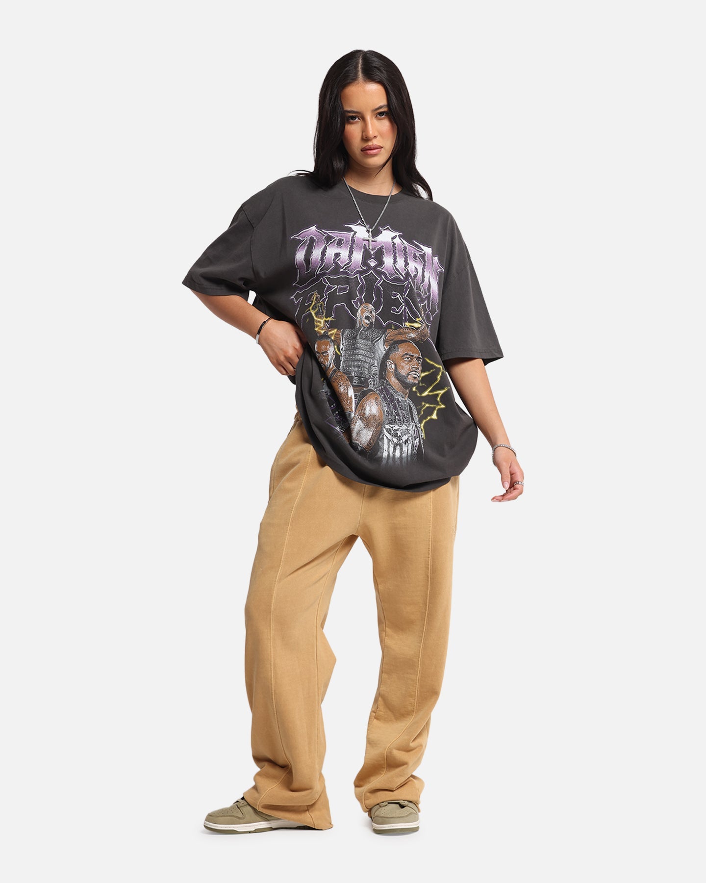 Culture Kings X WWE Damian Priest Wrestlemania XLI Heavy T-Shirt Black Wash Style001