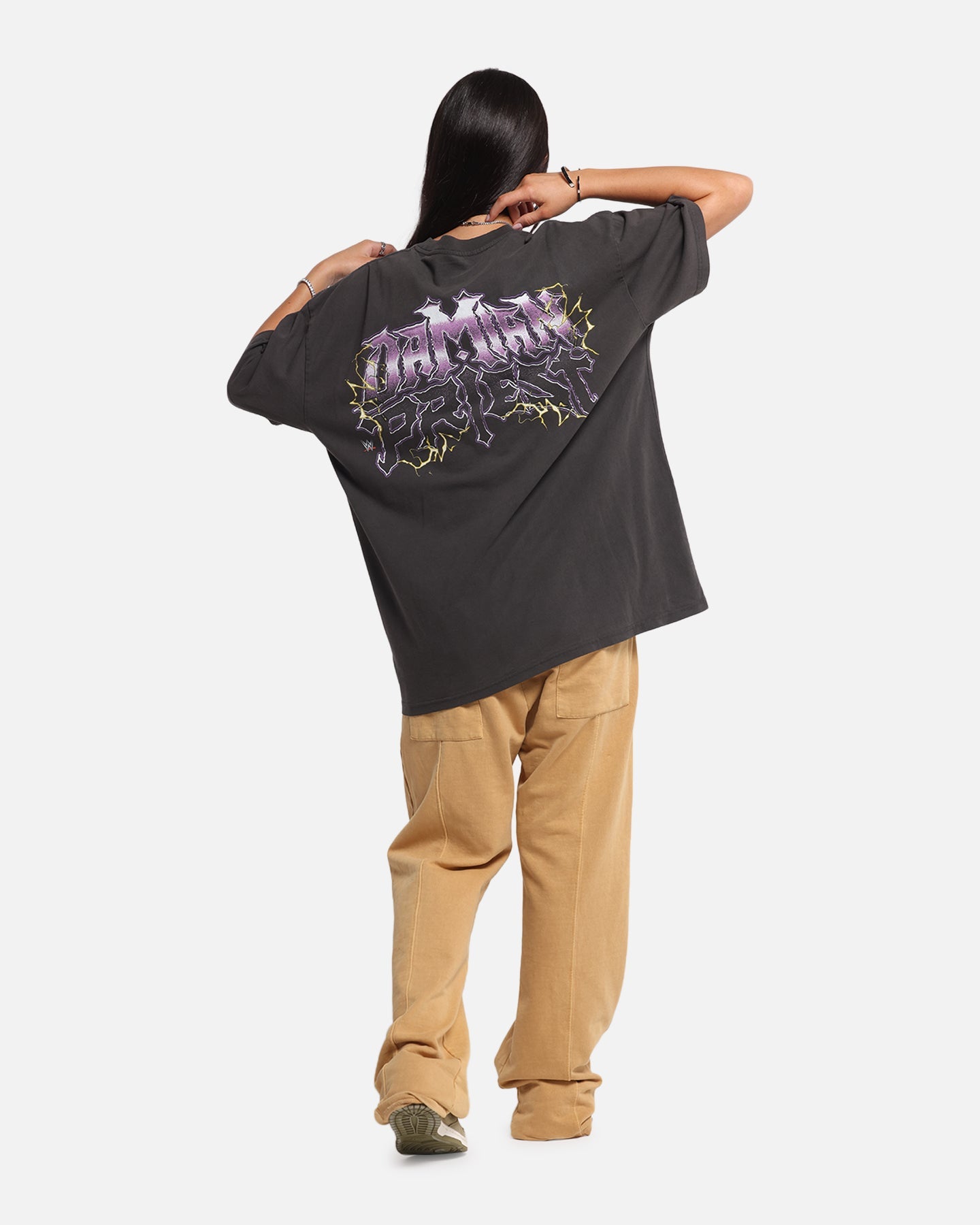 Culture Kings X WWE Damian Priest Wrestlemania XLI Heavy T-Shirt Black Wash Style001