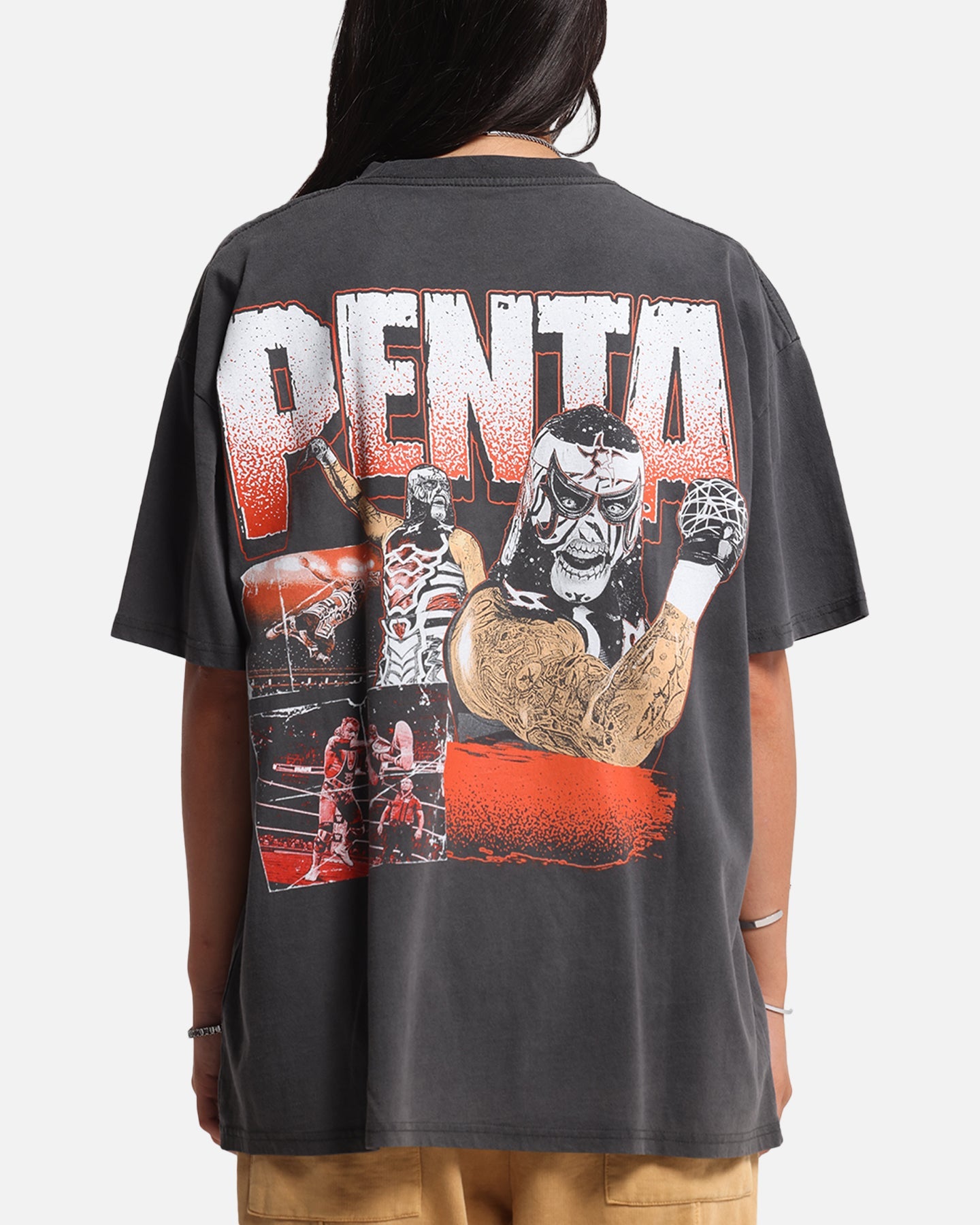 Culture Kings X WWE Penta Wrestlemania XLI Heavy T-Shirt Black Wash Style001