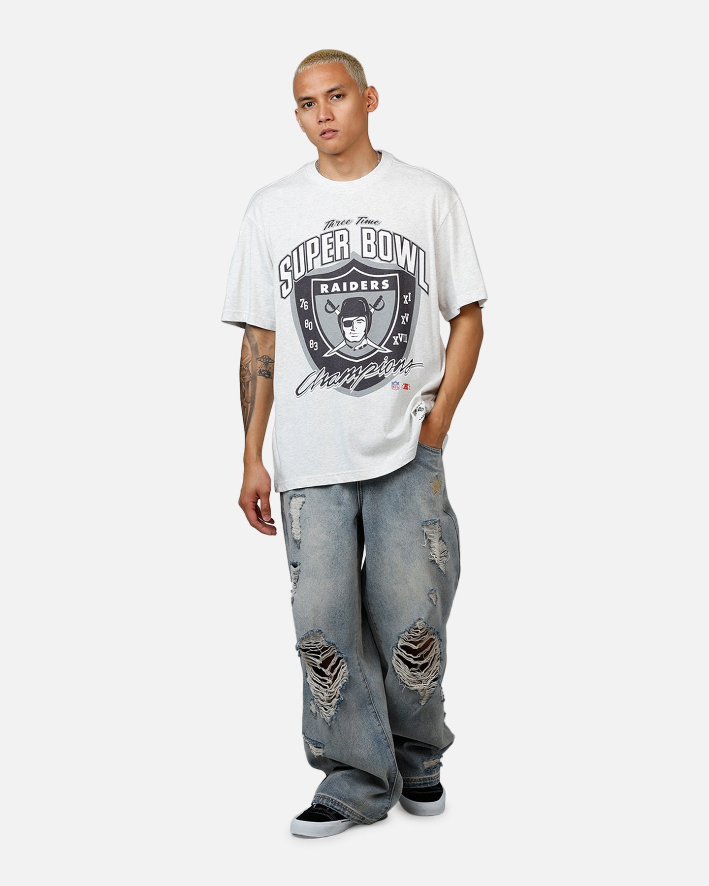 Mitchell & Ness Las Vegas Raiders Super Bowl T-Shirt Grey Marle/Otc