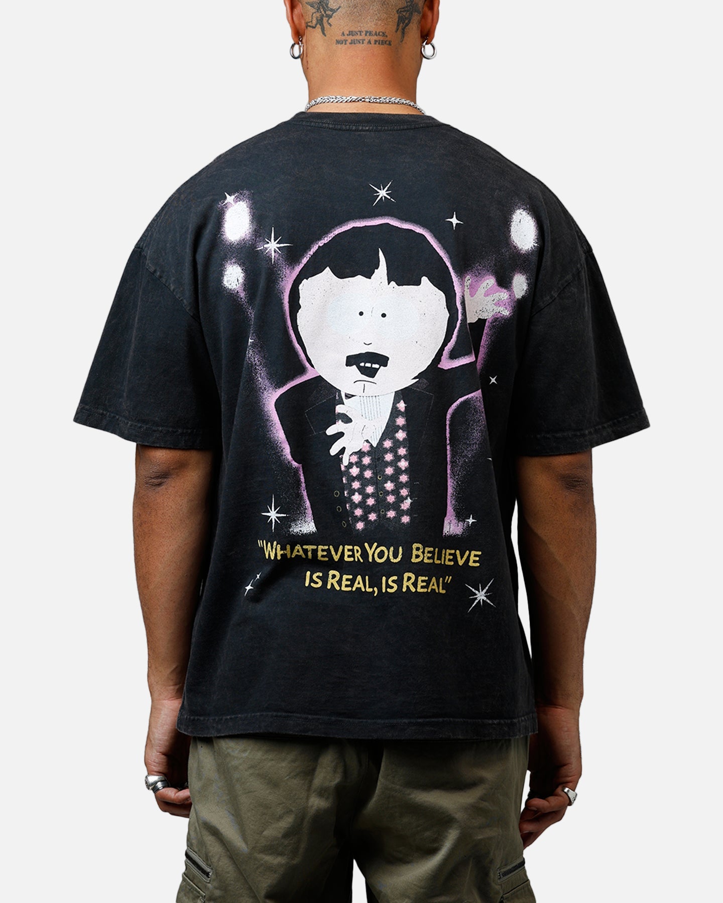 73 Studio The Amazing Randy Heavyweight T-Shirt Black Acidwash