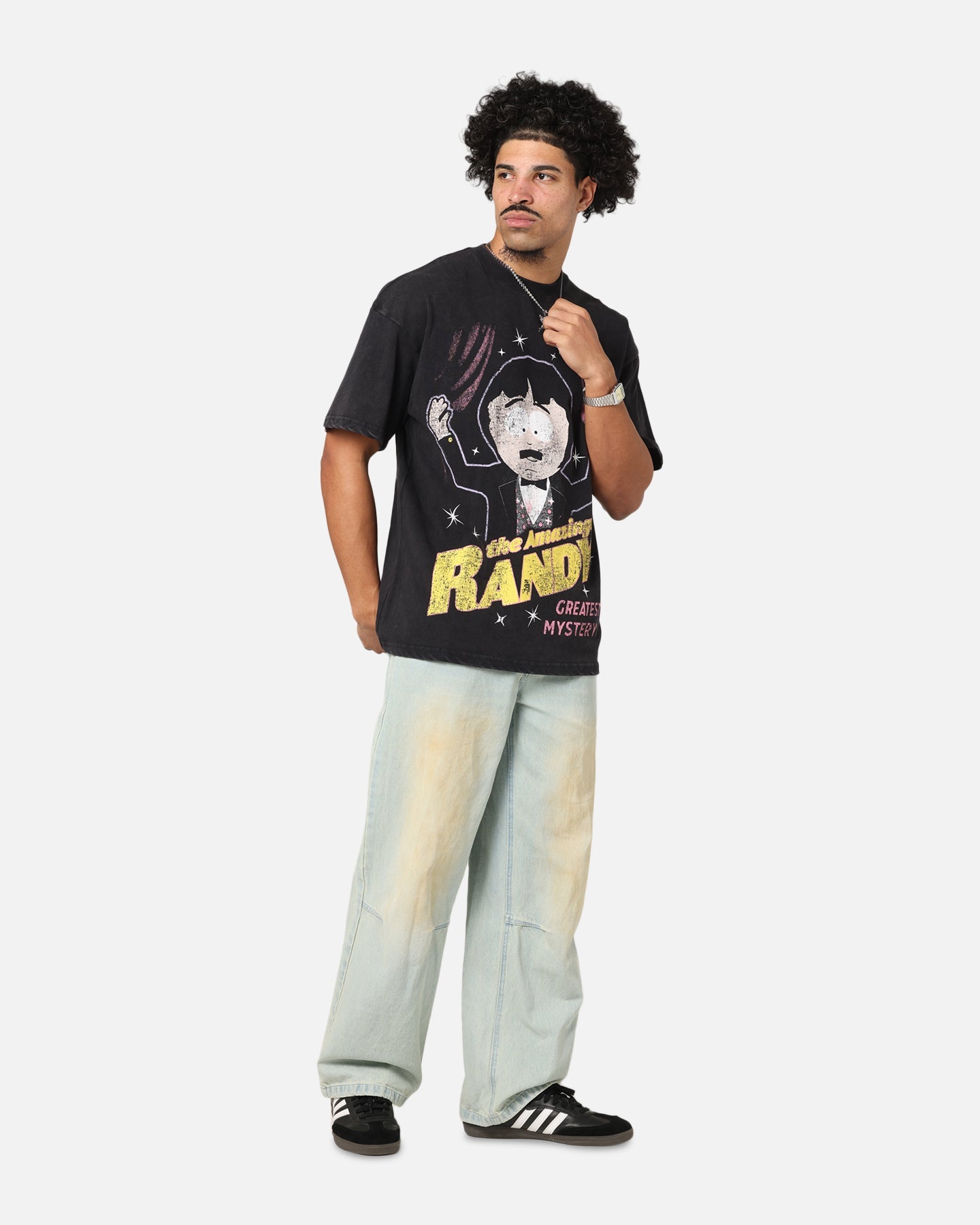 73 Studio X South Park The Amazing Randy Vintage T-Shirt Black Acidwash