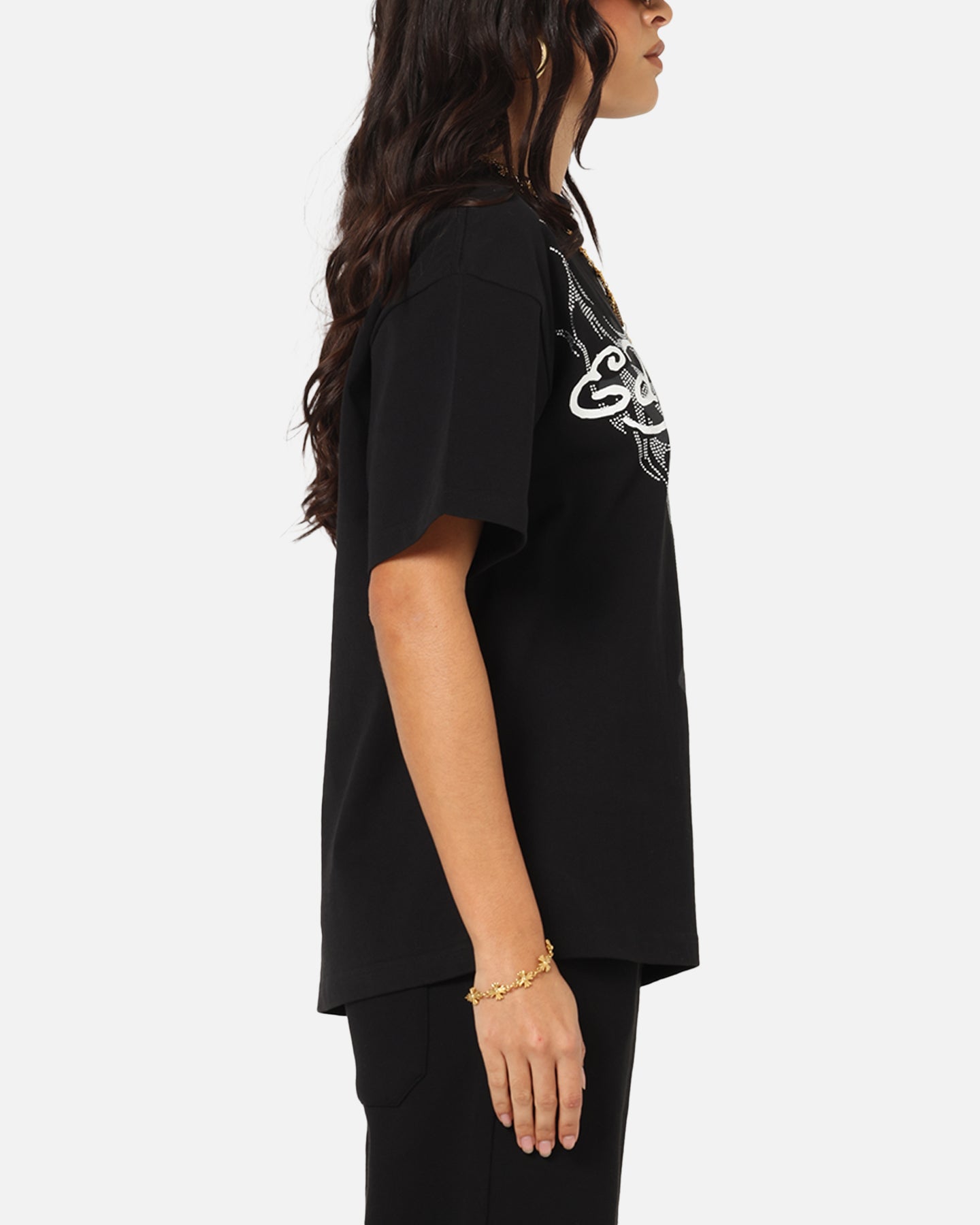 Ed Hardy Trinity Rhinestone T-Shirt Black Style001