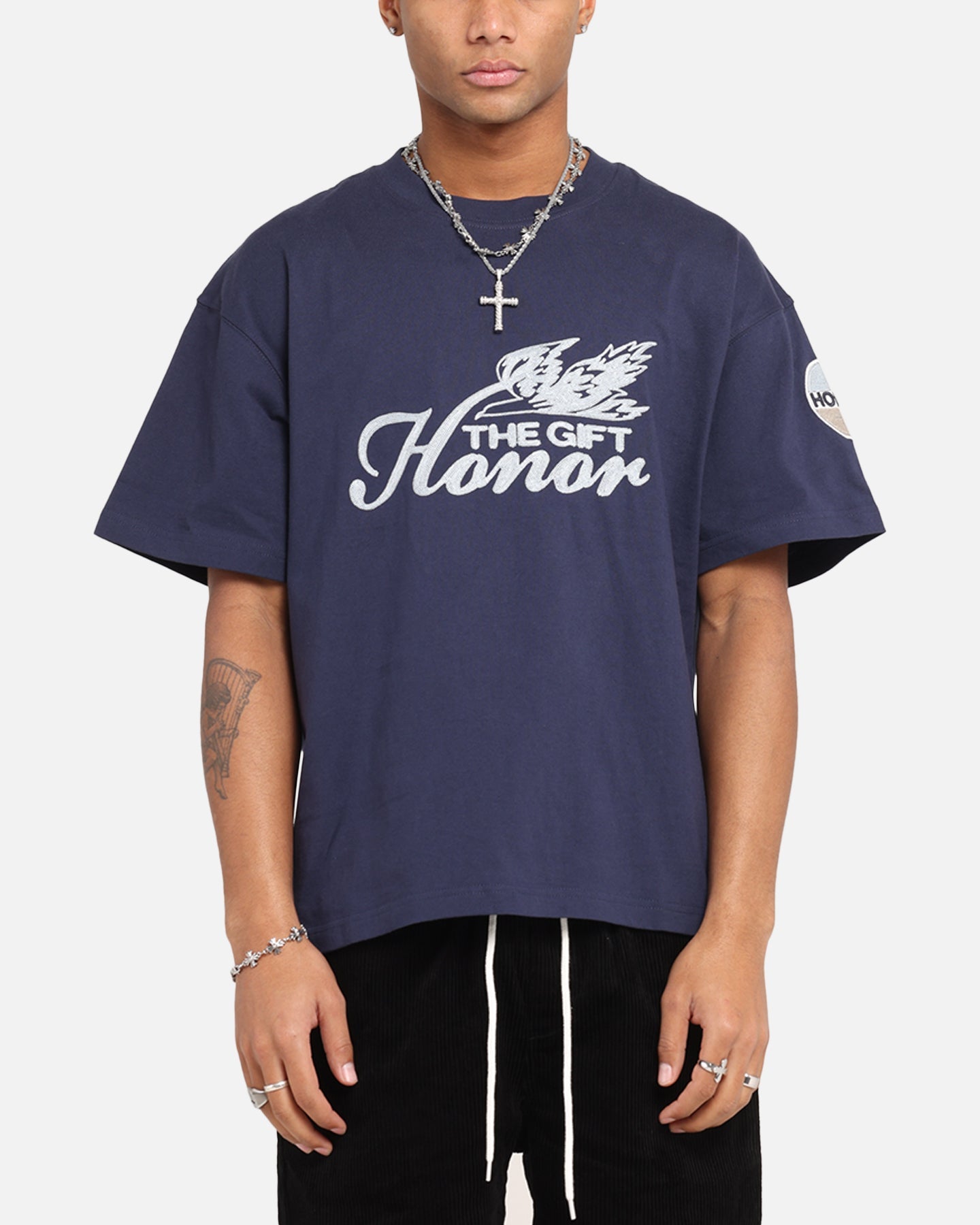 Honor The Gift Auto Club Boxy T-Shirt Navy