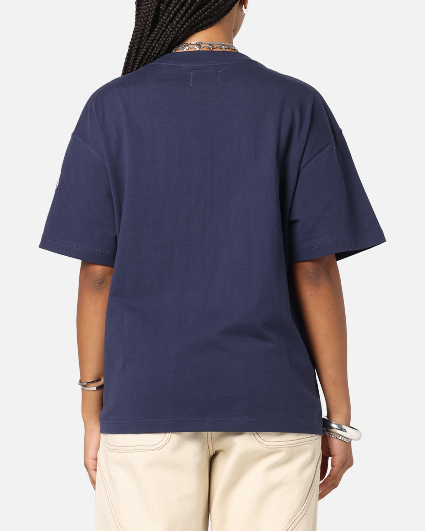 Honor The Gift Auto Club Boxy T-Shirt Navy Style001