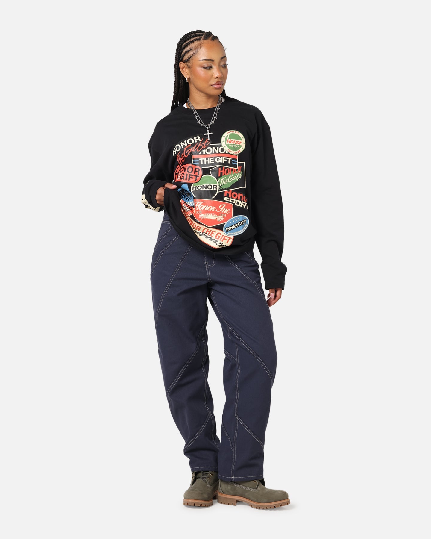 Honor The Gift Fuel Long Sleeve T-Shirt Black Style001