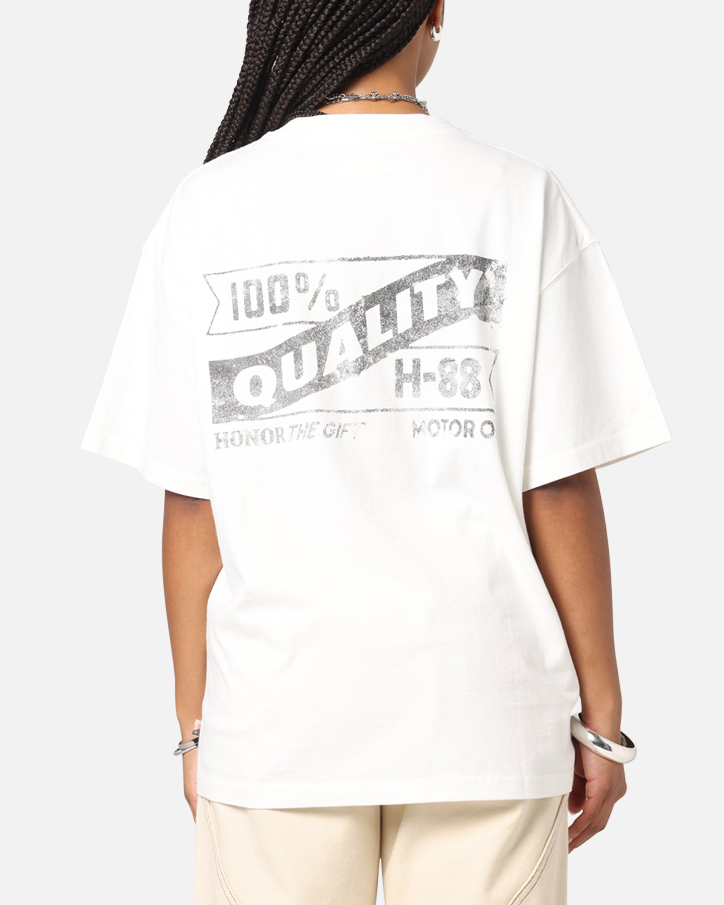 Honor The Gift Vintage Oil T-Shirt White Style001