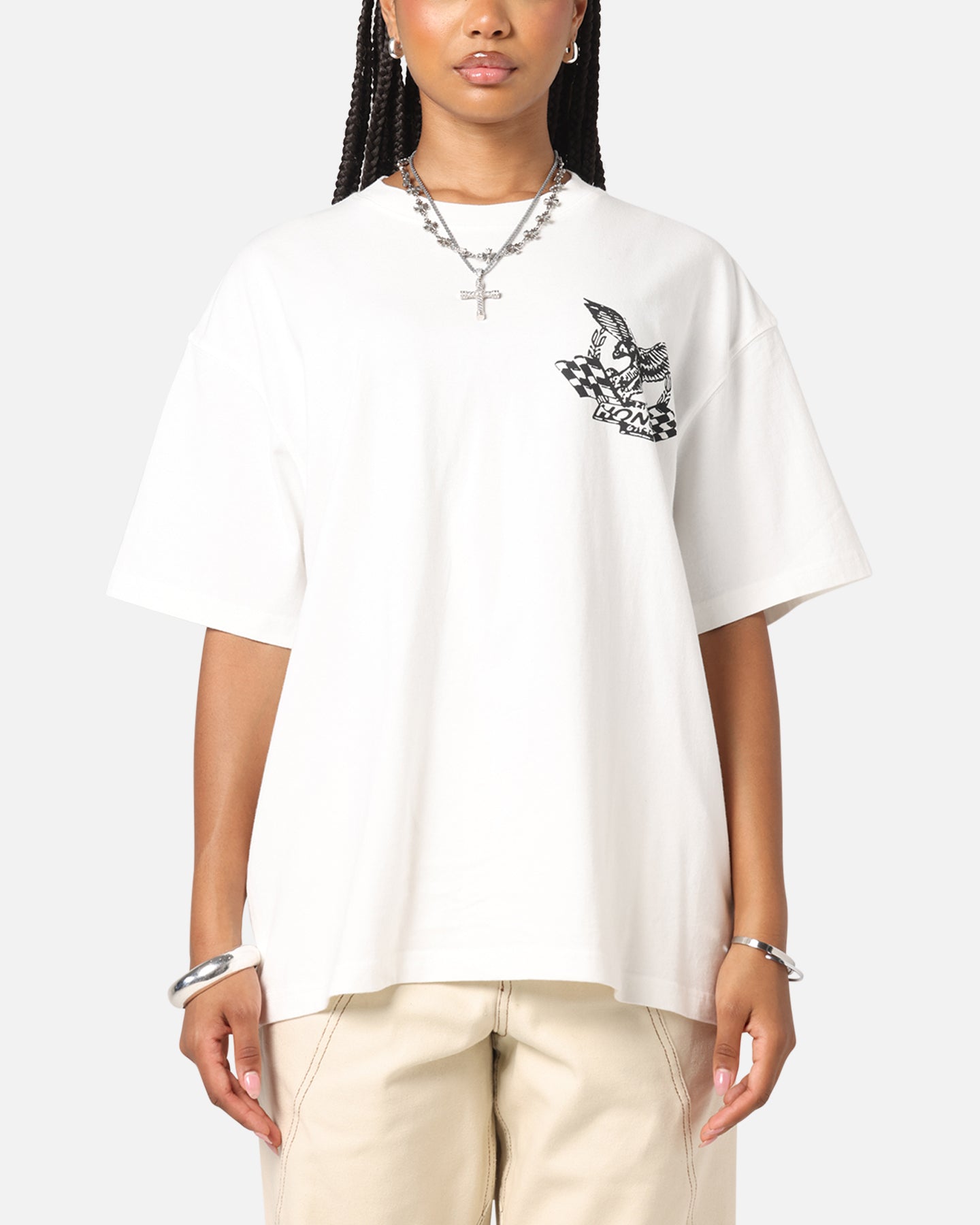 Honor The Gift Vintage Oil T-Shirt White Style001