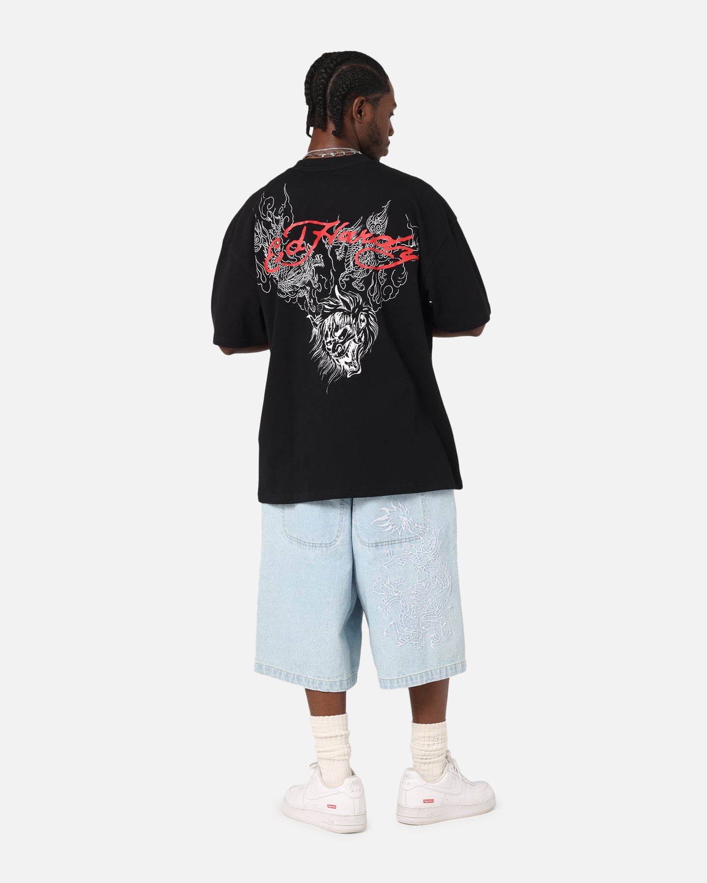 Ed Hardy Flash Demon T-Shirt Black
