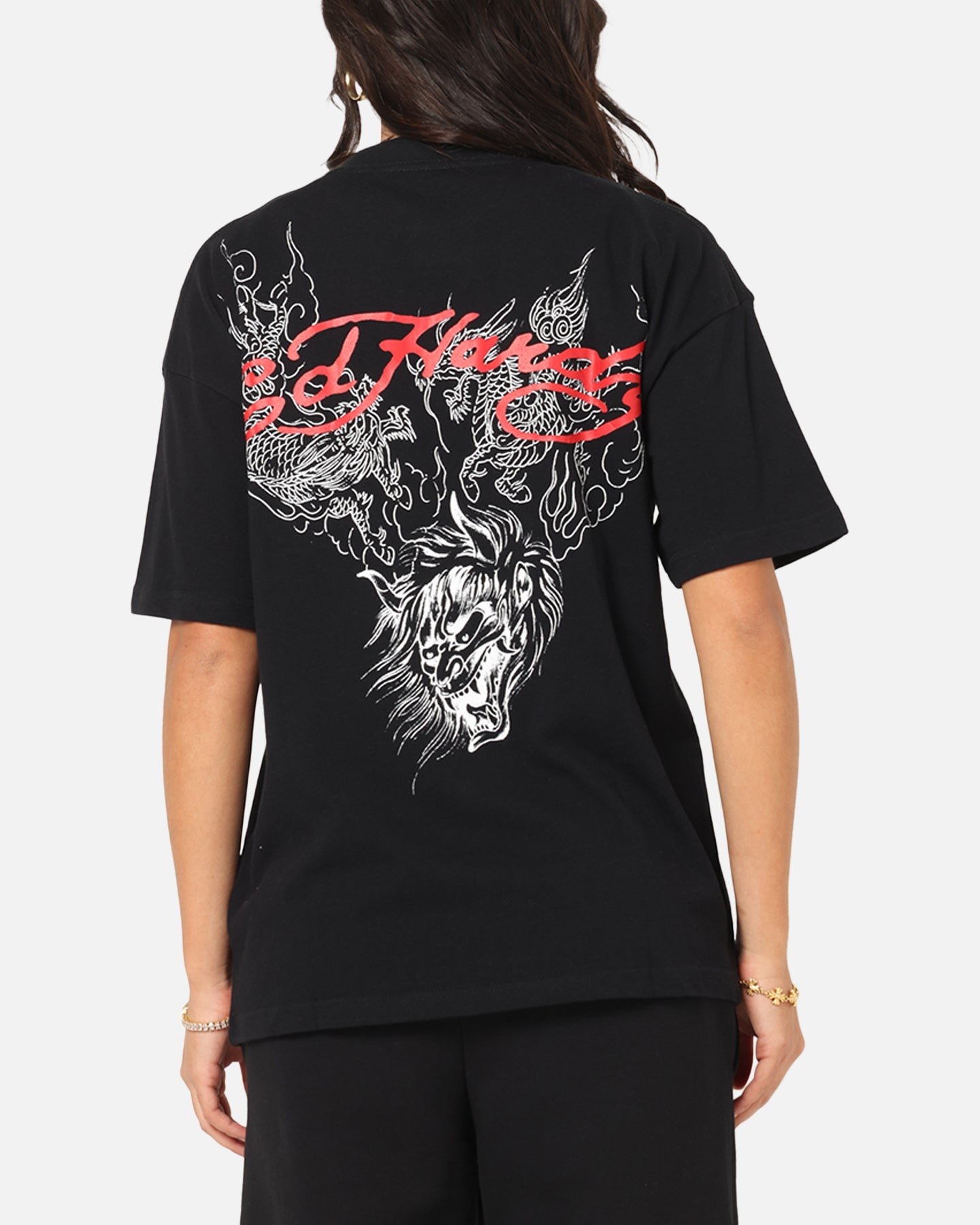 Ed Hardy Flash Demon T-Shirt Black Style001