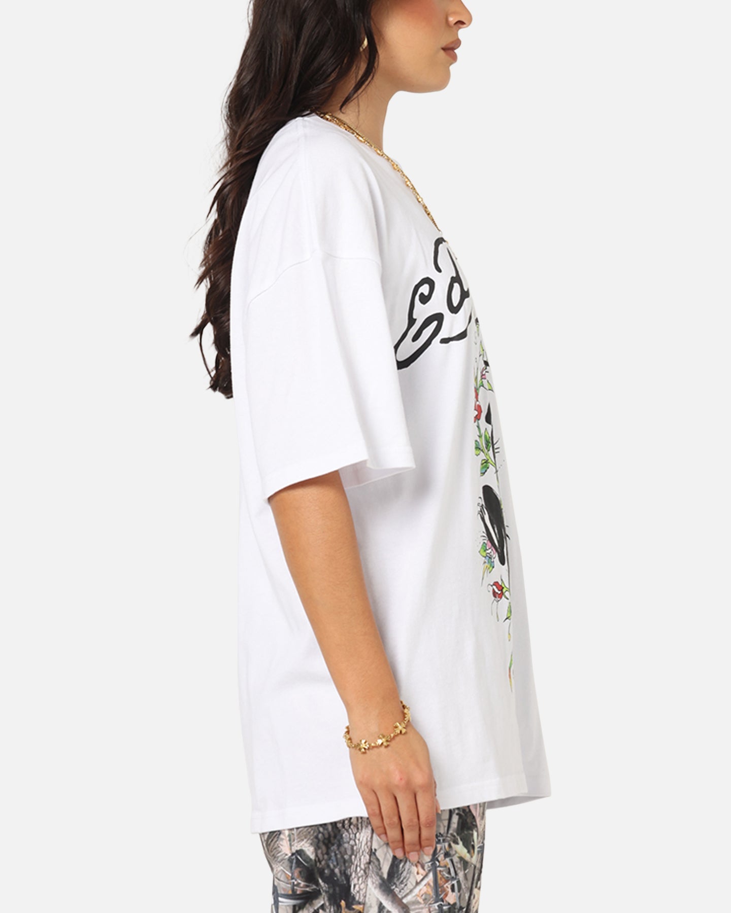 Ed Hardy Savage Bloom T-Shirt White Style001