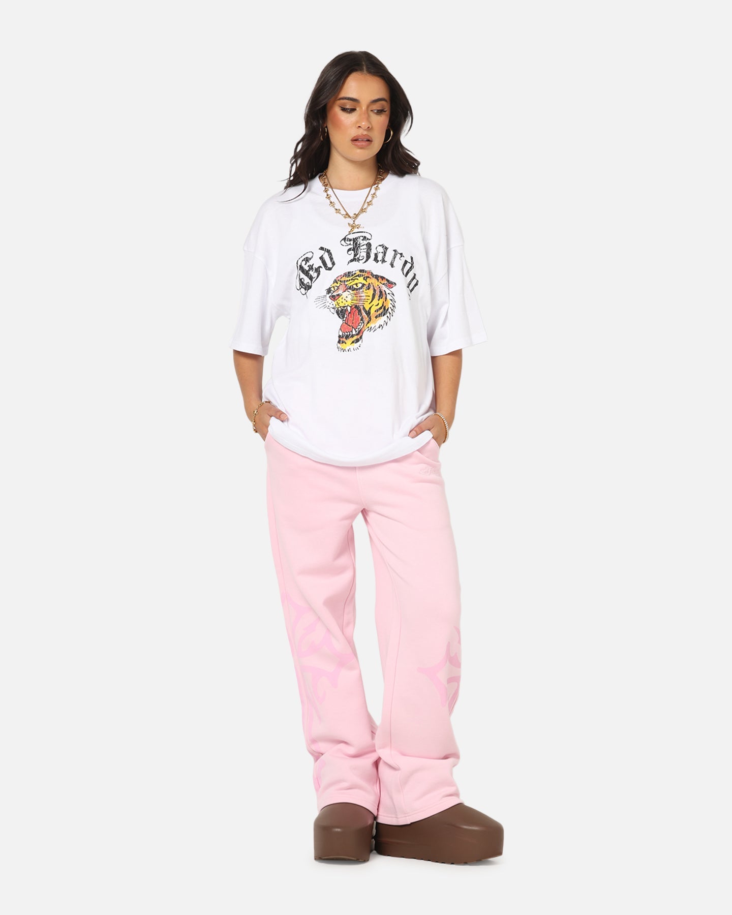 Ed Hardy Tiger Wrath T-Shirt White Style001