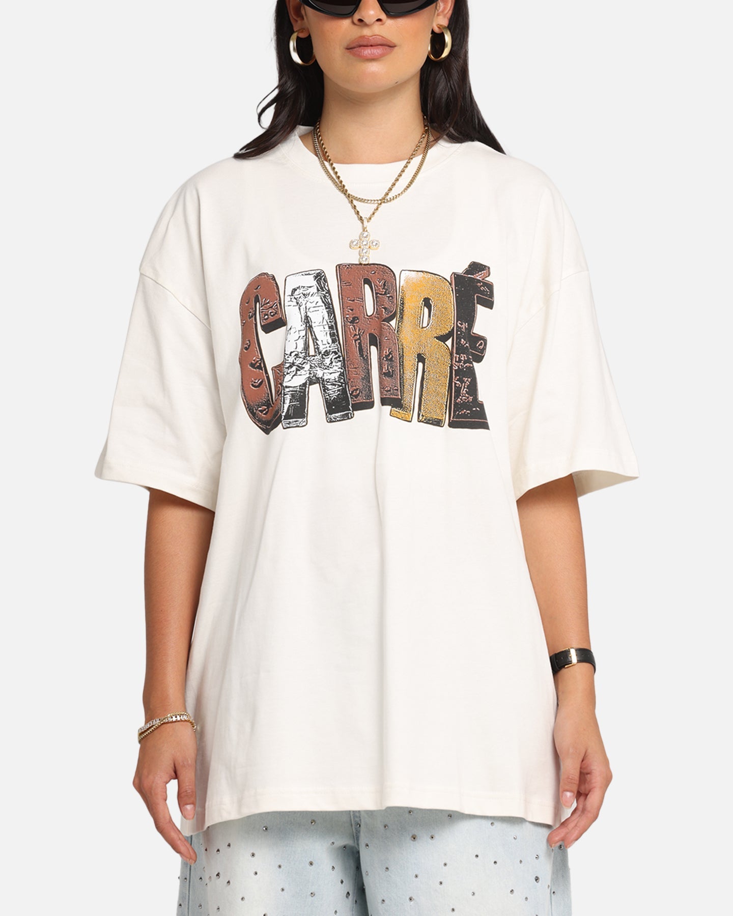 Carre Chocolate T-Shirt Off White Style001