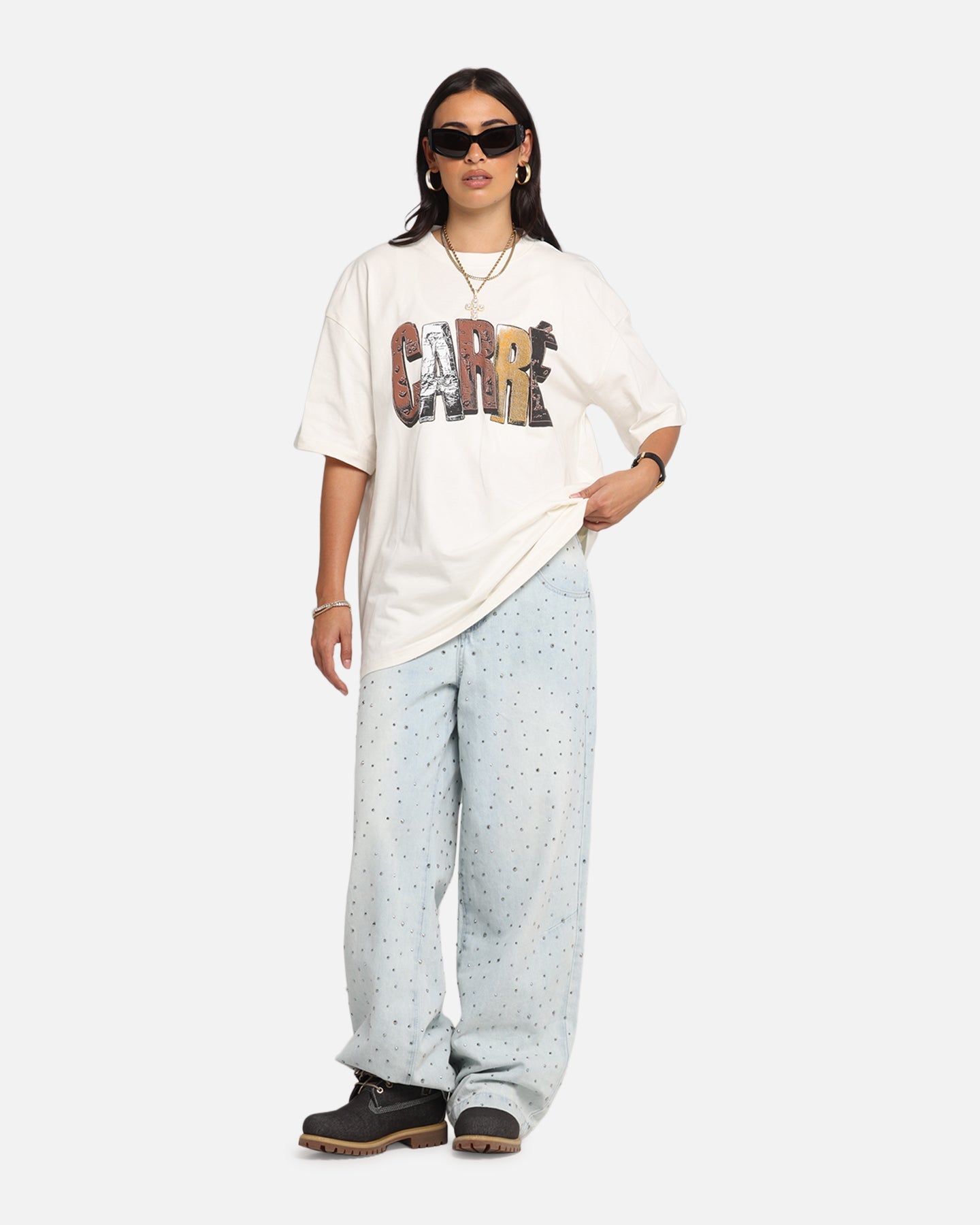 Carre Chocolate T-Shirt Off White Style001