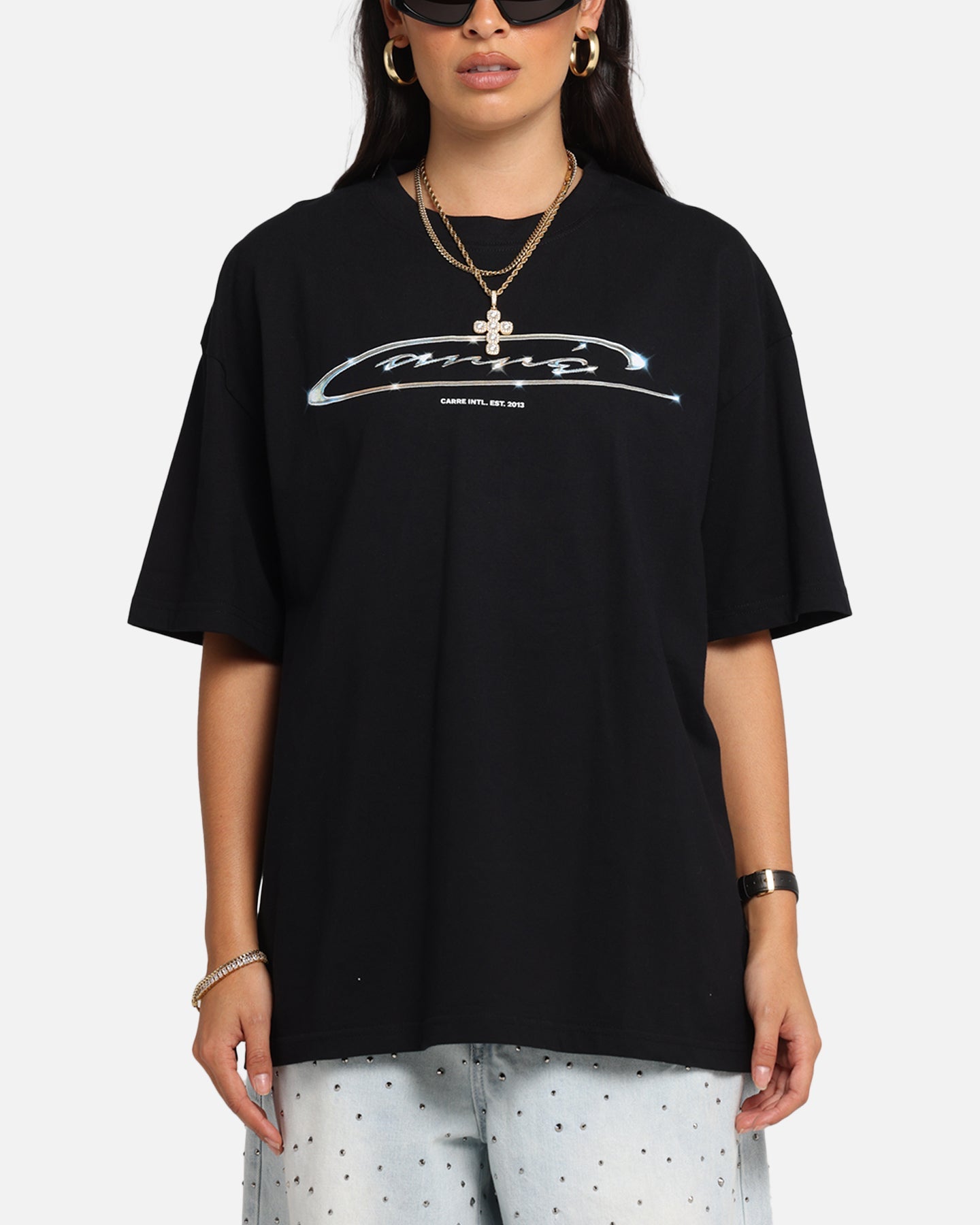 Carre Cold Shine T-Shirt Black Style001