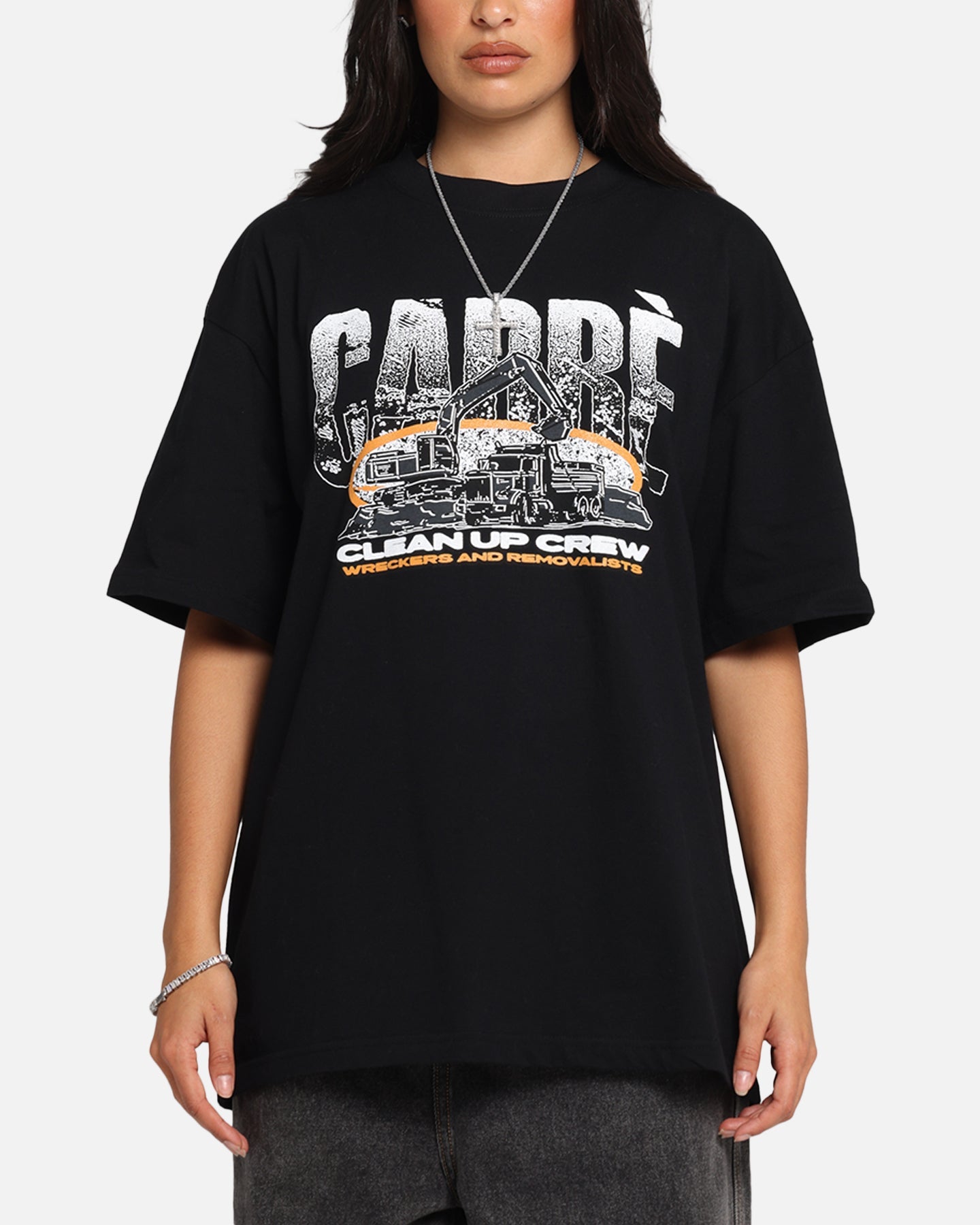 Carre Clean Up Crew T-Shirt Black Style001