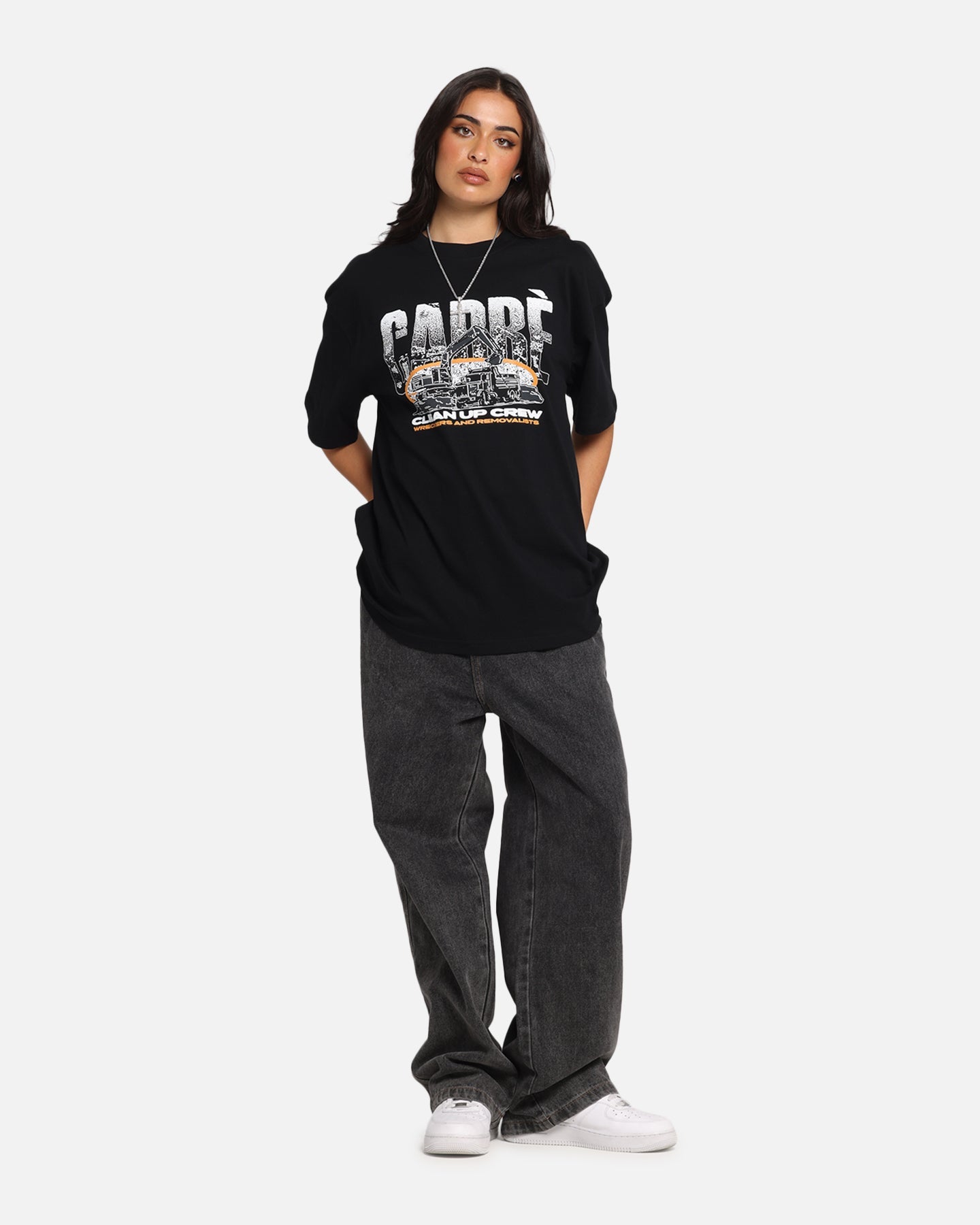 Carre Clean Up Crew T-Shirt Black Style001