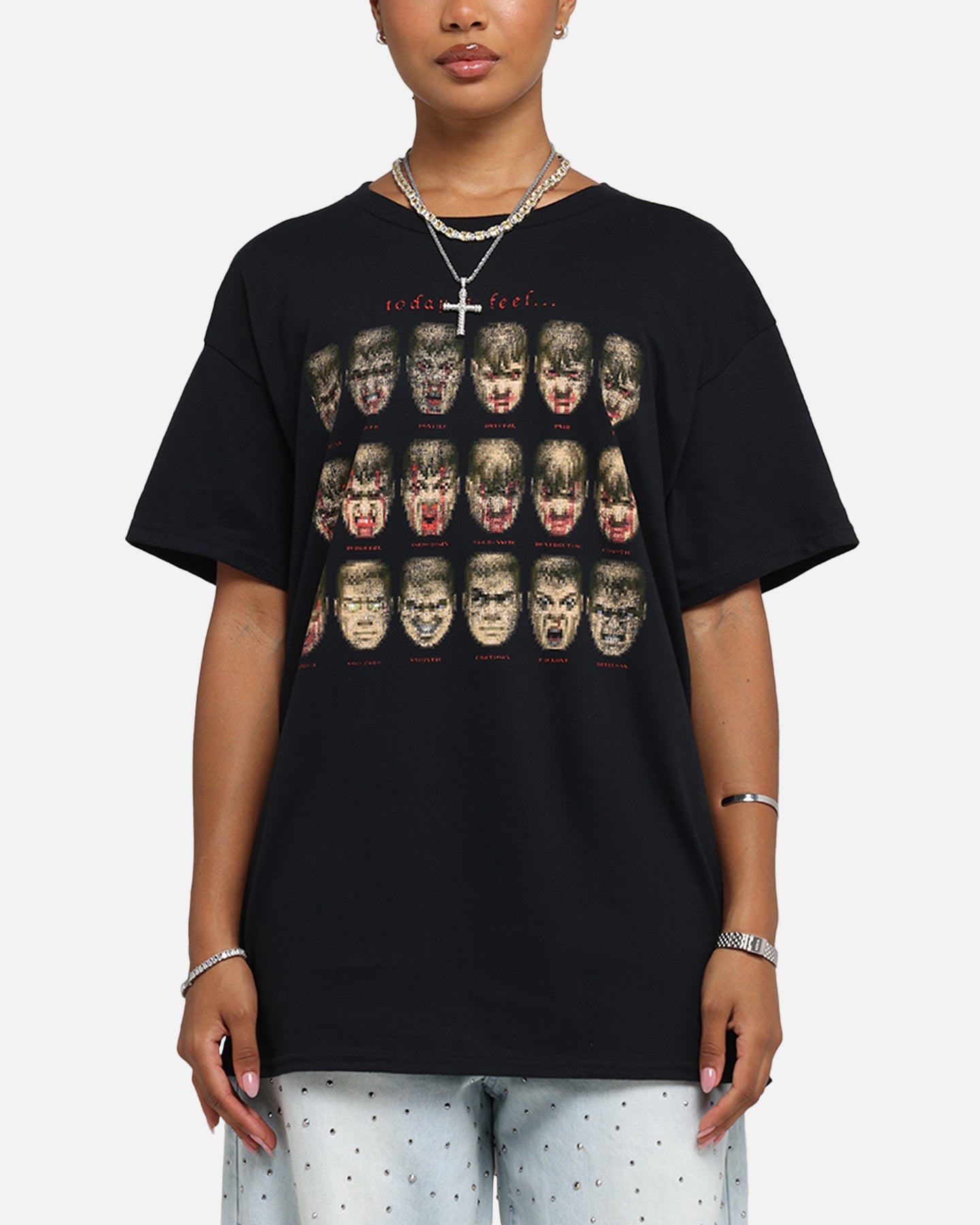 73 Studio X Doom Today I Feel T-Shirt Black Style001