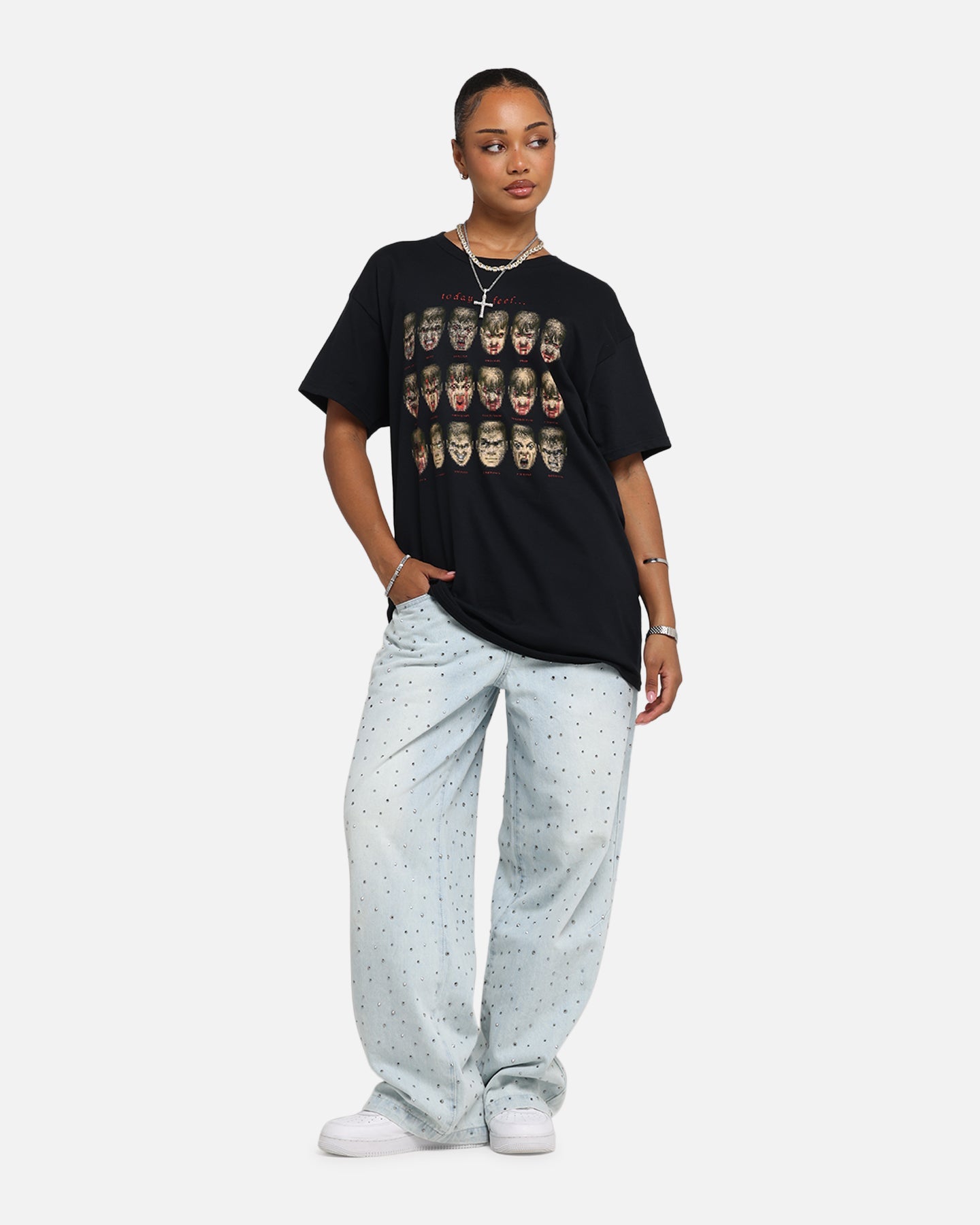 73 Studio X Doom Today I Feel T-Shirt Black Style001