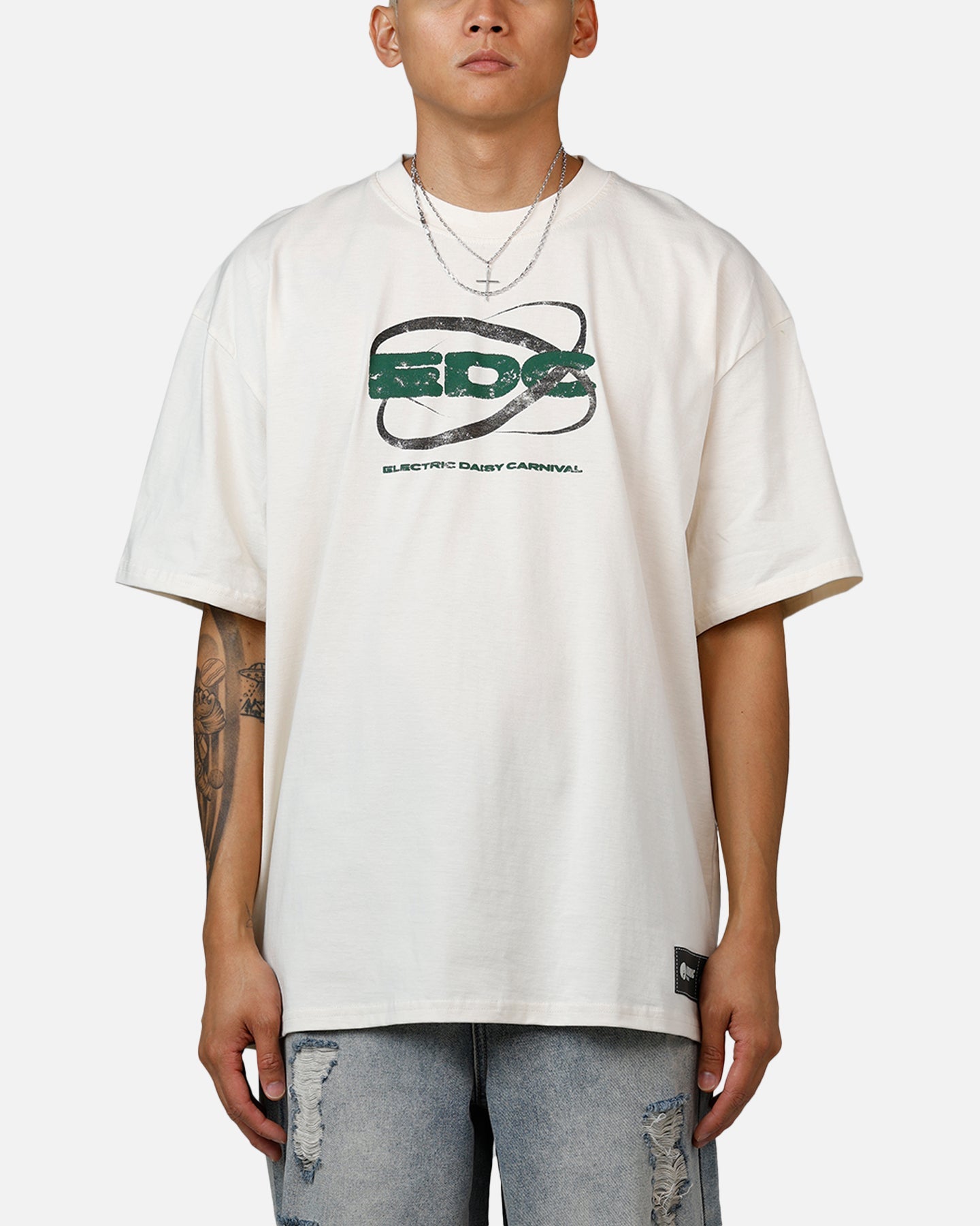 Culture Kings X EDC 2025 Vintage T-Shirt Off White
