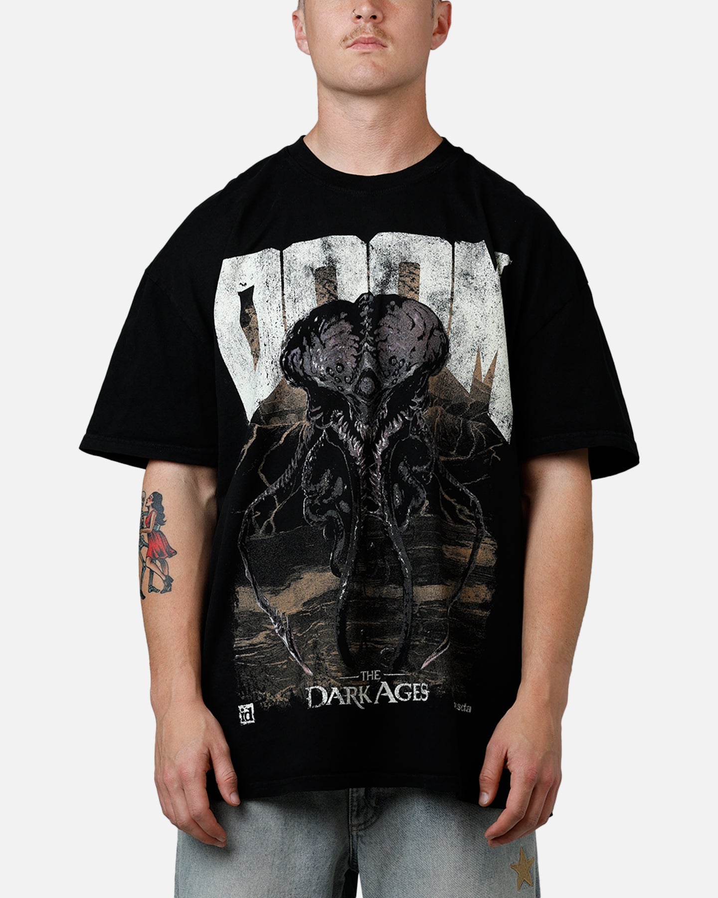 73 Studio X Doom Cacodemon Metal T-Shirt Black Style002