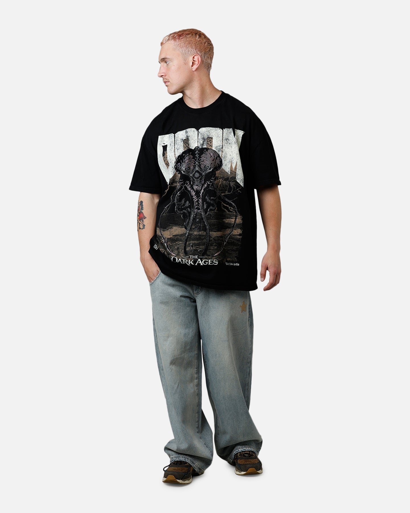 73 Studio X Doom Cacodemon Metal T-Shirt Black Style002