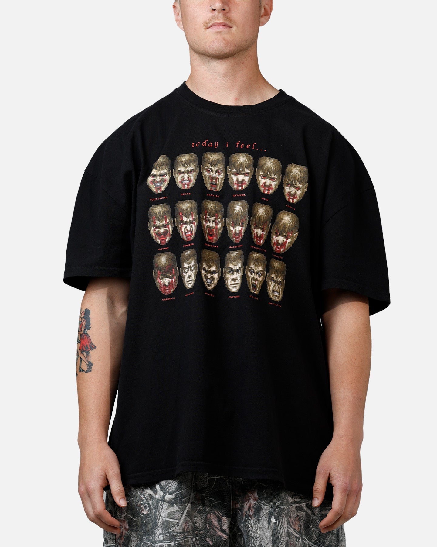 73 Studio X Doom Today I Feel T-Shirt Black Style002