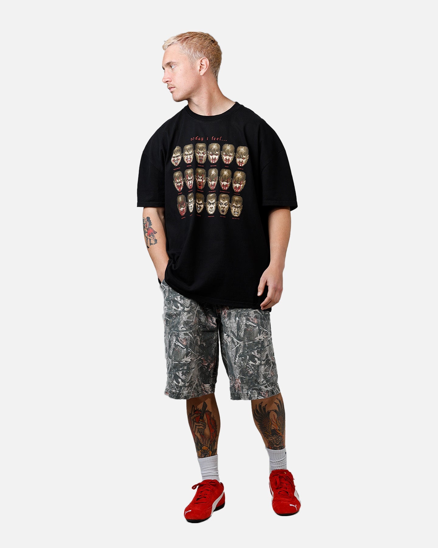 73 Studio X Doom Today I Feel T-Shirt Black Style002