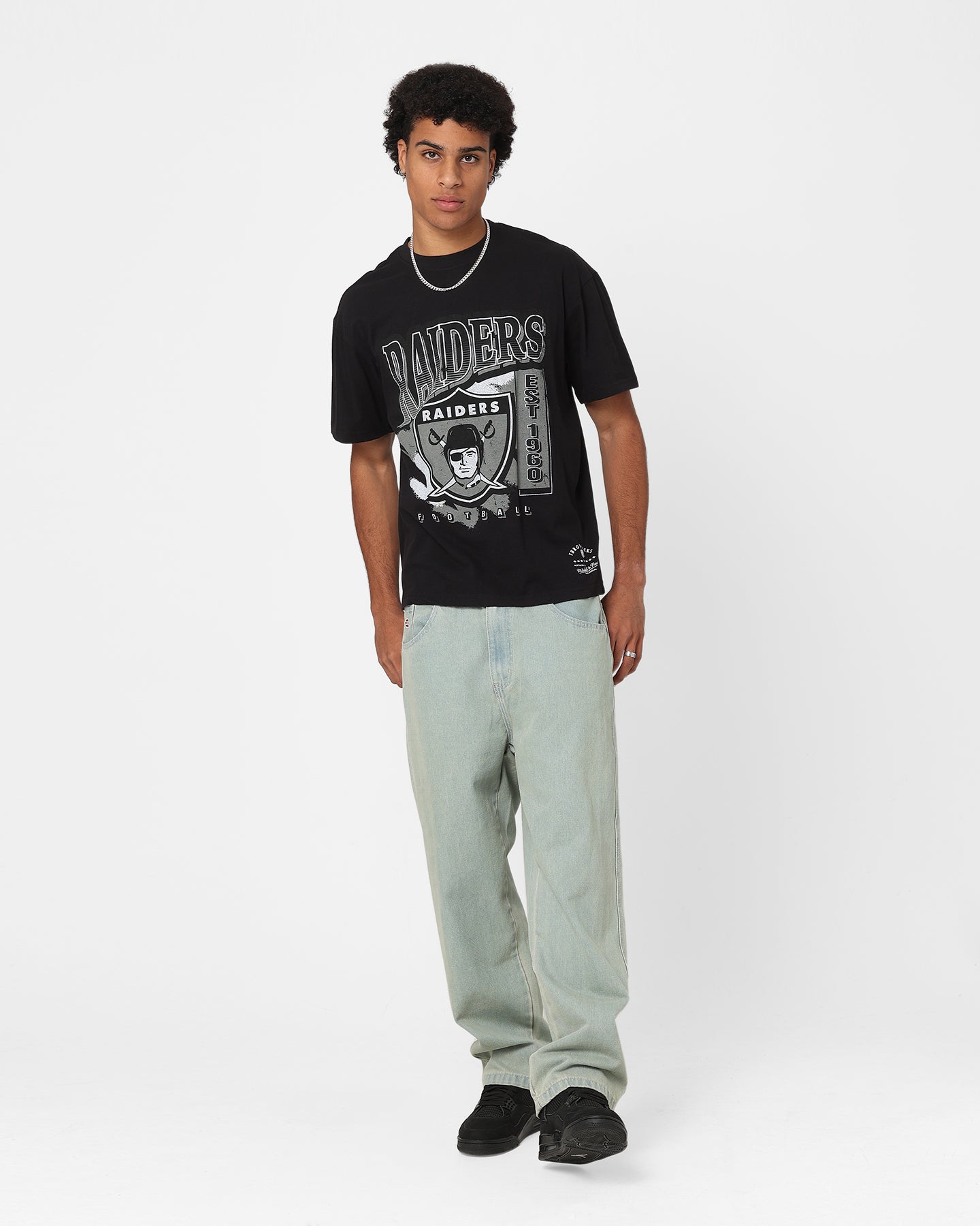 Mitchell & Ness Oakland Raiders T-Shirt Faded Black