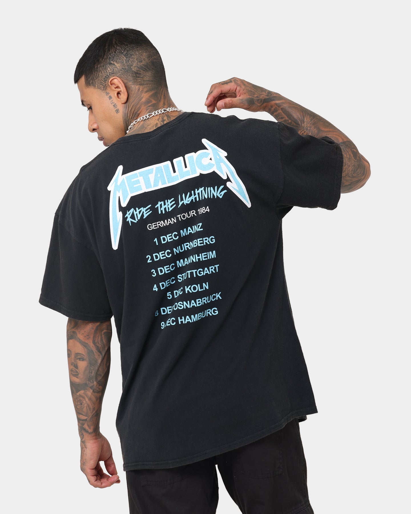 Metallica Ride the Lightning Vintage Tee Washed Black