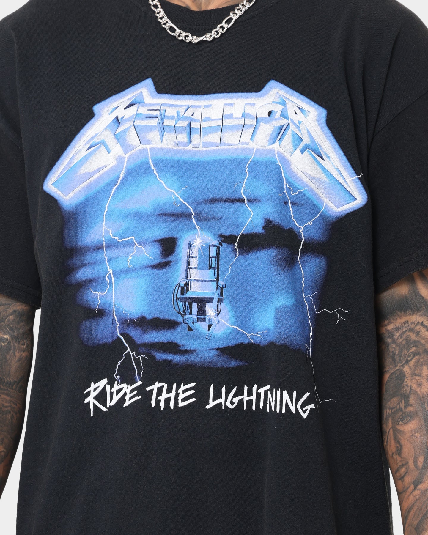 Metallica Ride the Lightning Vintage Tee Washed Black