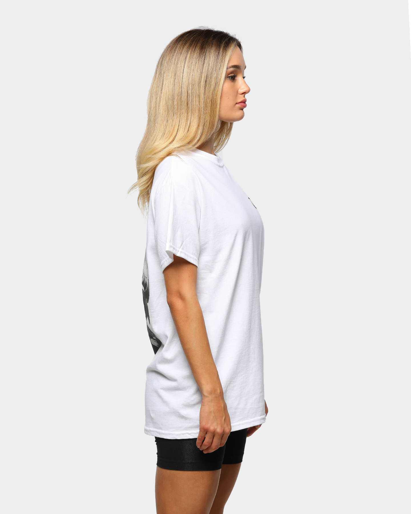 Men's Tupac Frame Photo T-Shirt White Style001