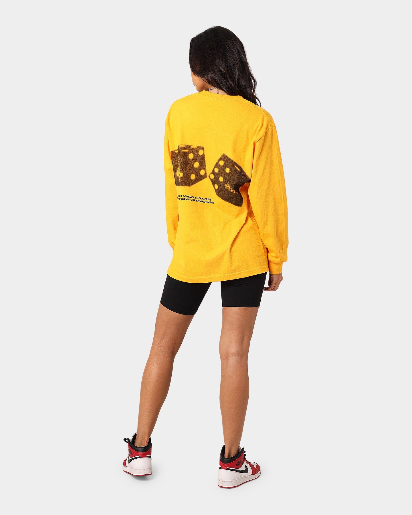 4HUNNID Roll The Dice Long Sleeve T-Shirt Mustard Style001