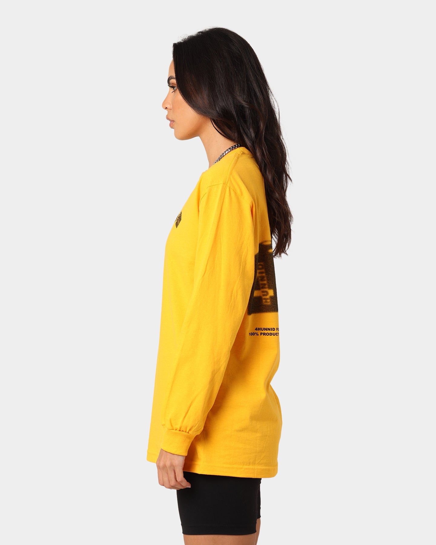 4HUNNID Roll The Dice Long Sleeve T-Shirt Mustard Style001