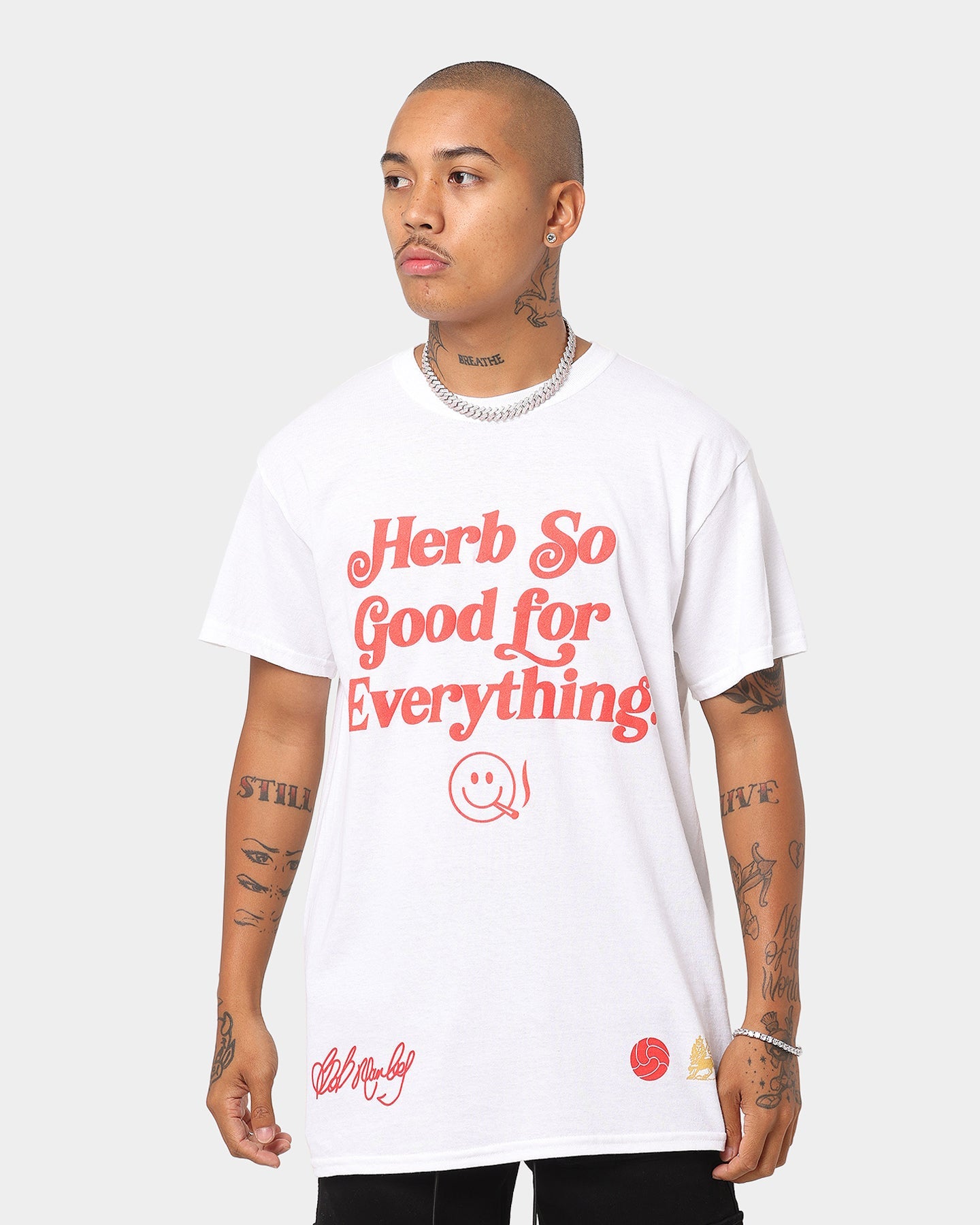 Bob Marley Herb So Good T-Shirt White