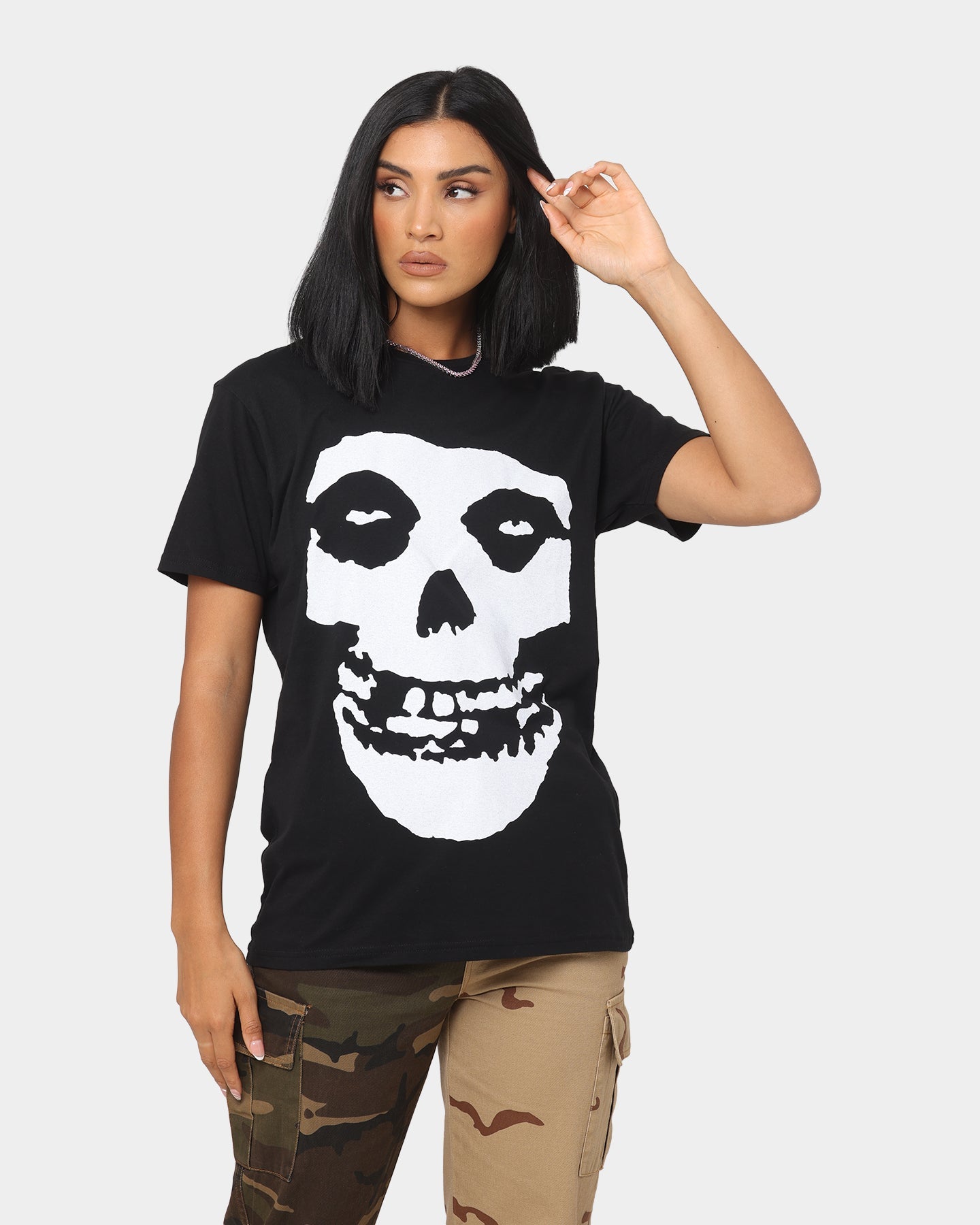 Misfits Classic Fiend Skulls T-Shirt Black Style001