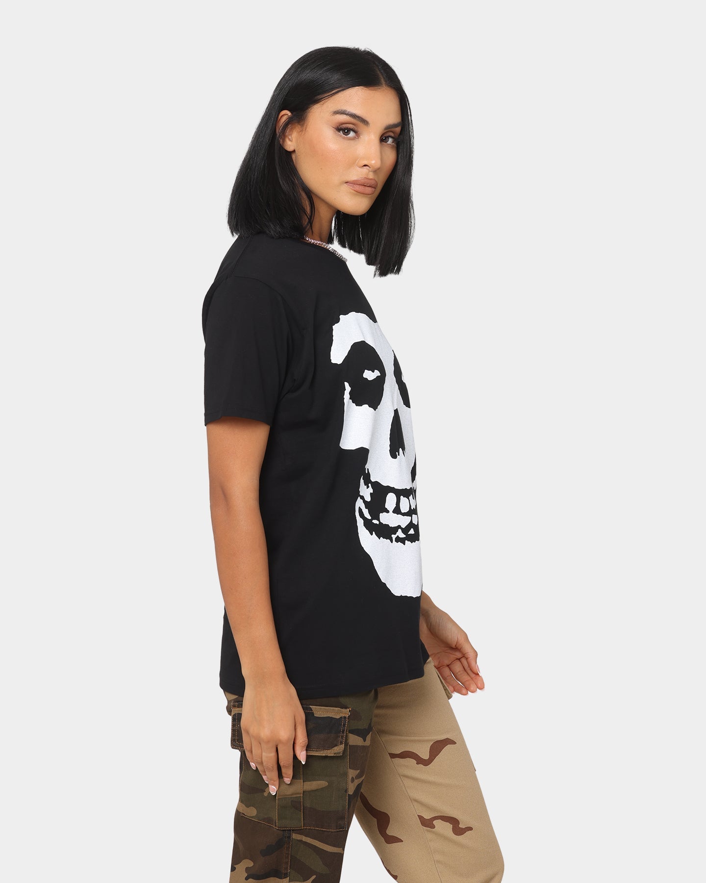Misfits Classic Fiend Skulls T-Shirt Black Style001