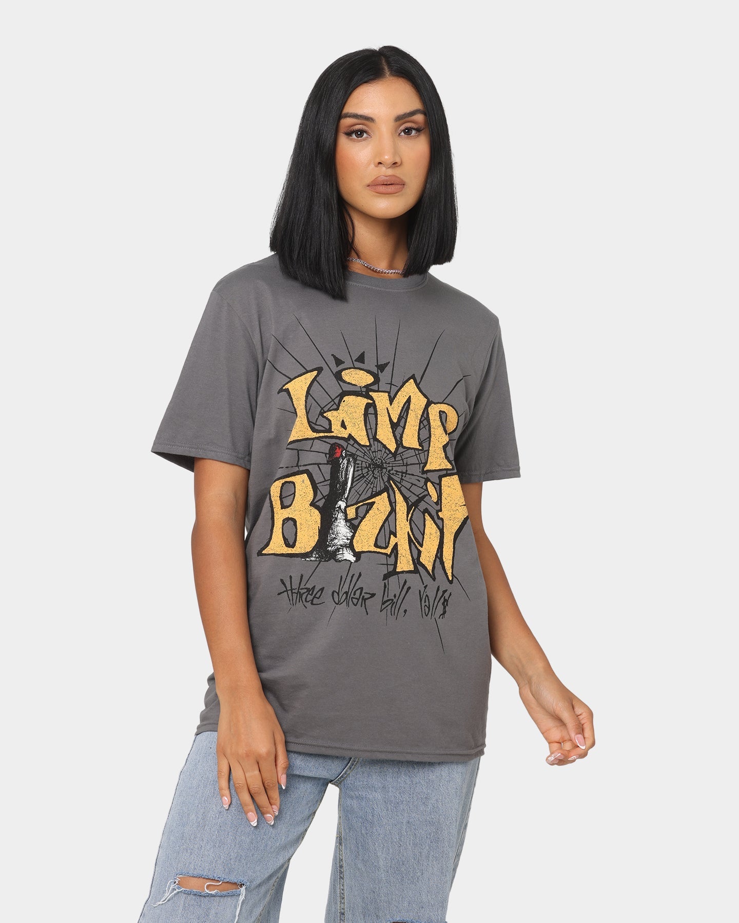 Limp Bizkit Dollar Bill T-Shirt Grey Style001