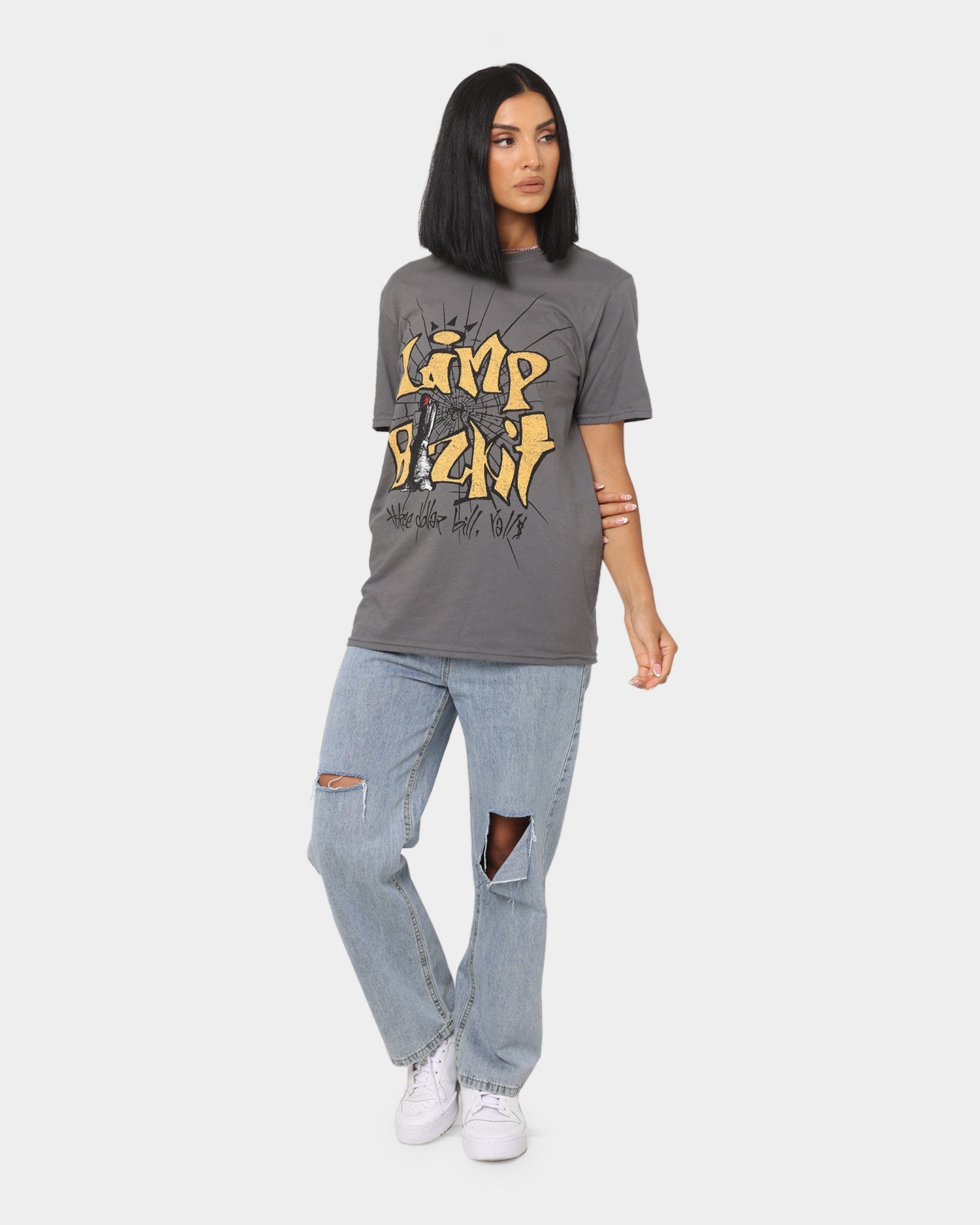 Limp Bizkit Dollar Bill T-Shirt Grey Style001