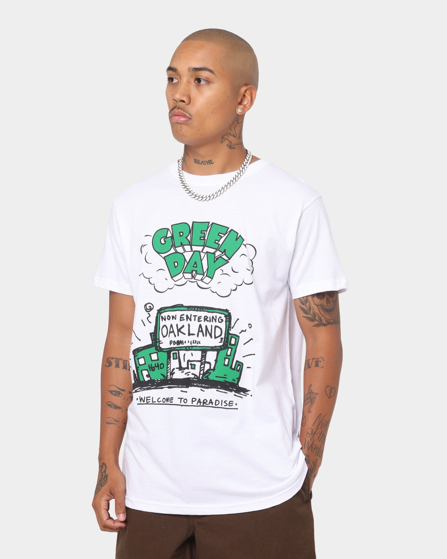 Green Day Welcome To Paradise T-Shirt White
