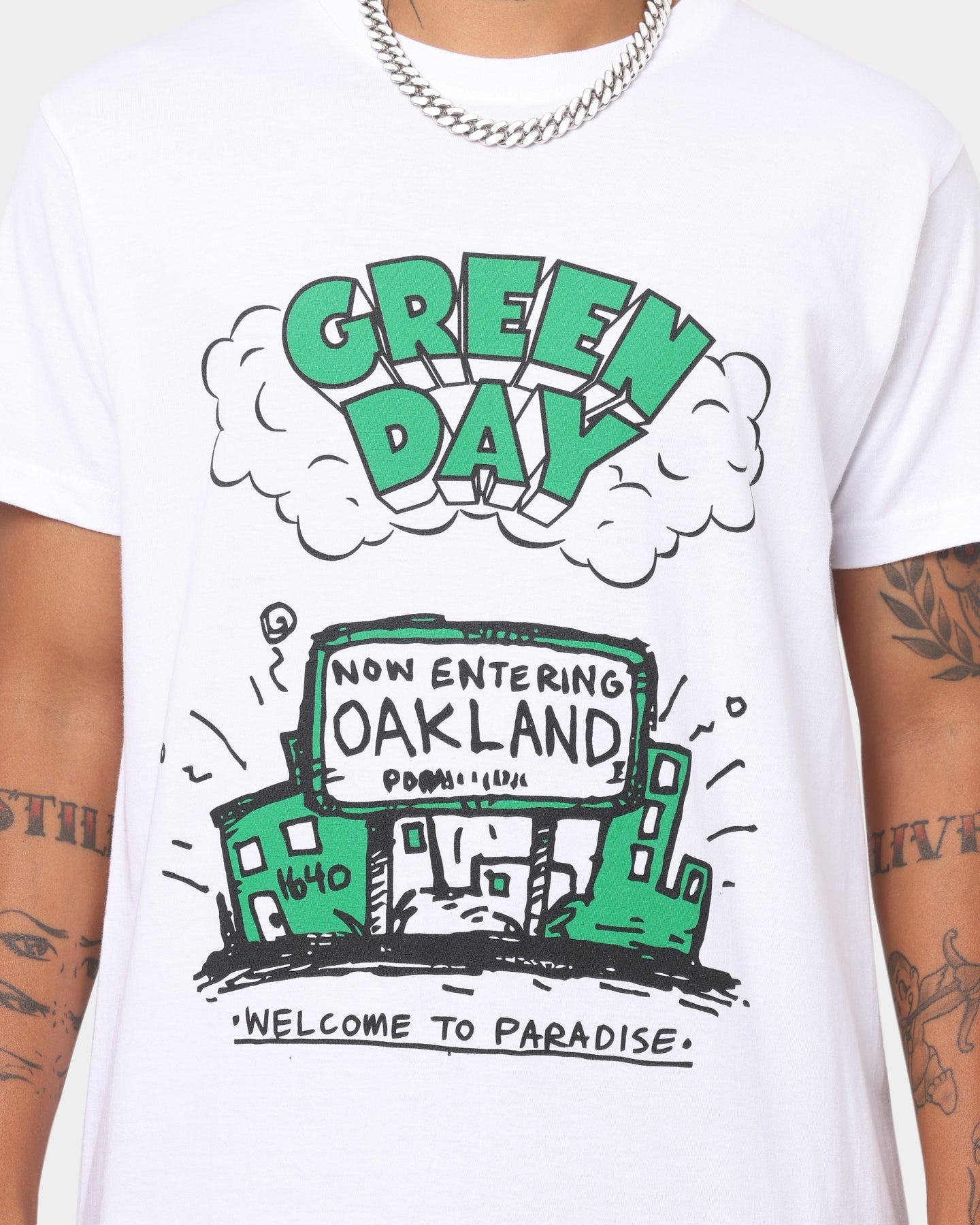 Green Day Welcome To Paradise T-Shirt White