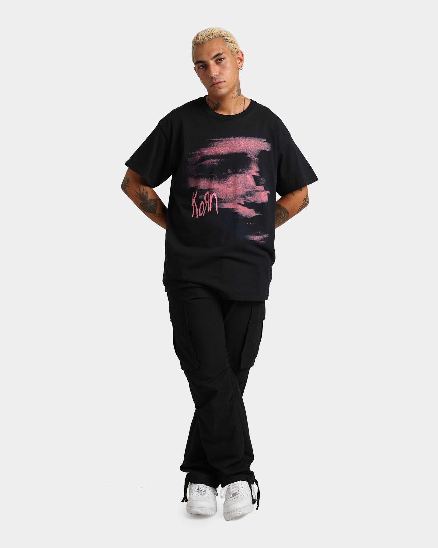 Korn Chopped Face T-Shirt Black