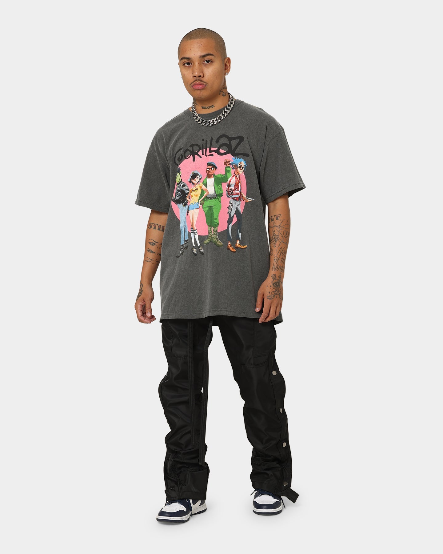 Gorillaz Coral Circle T-Shirt Grey