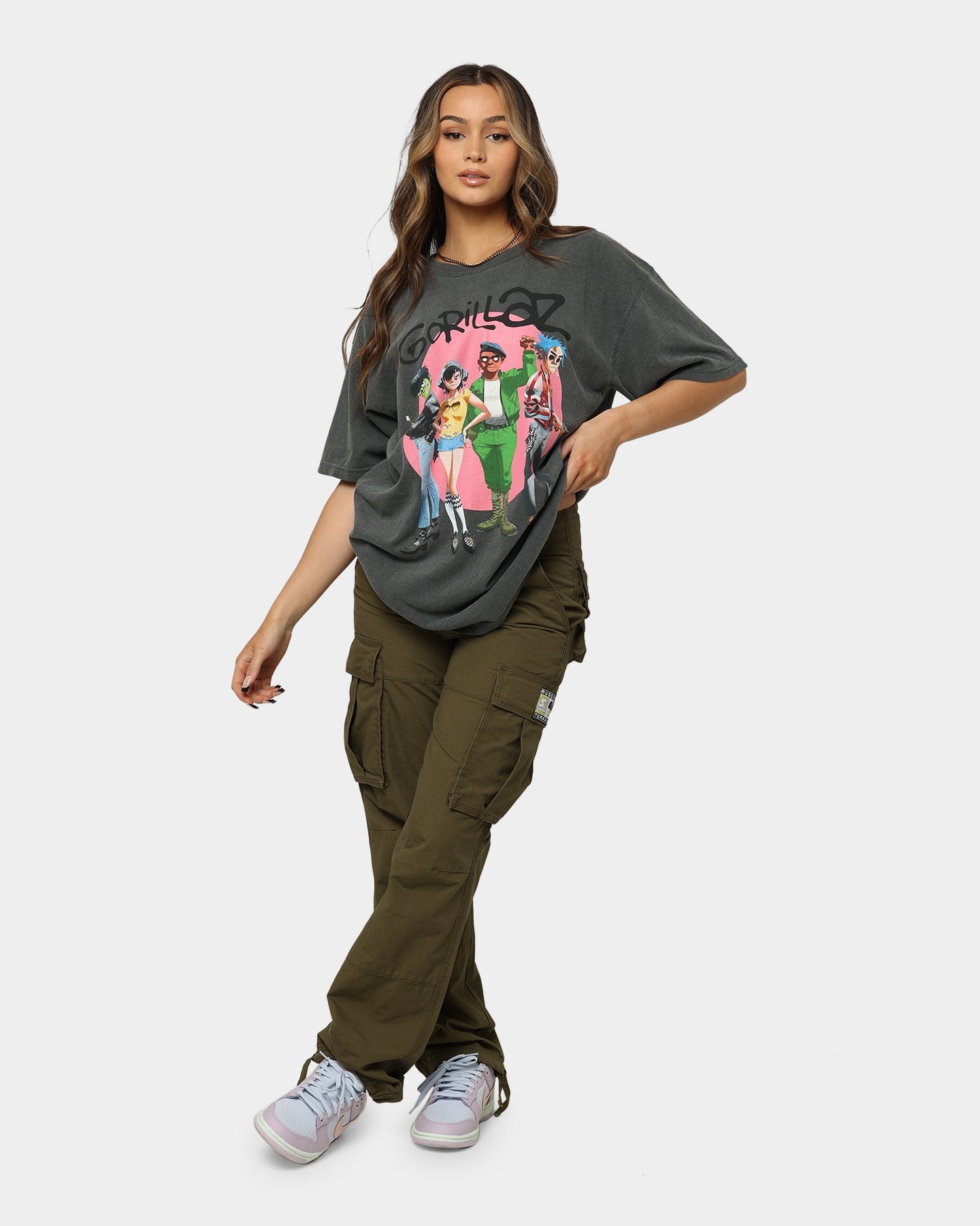 Gorillaz Coral Circle T-Shirt Grey Style001