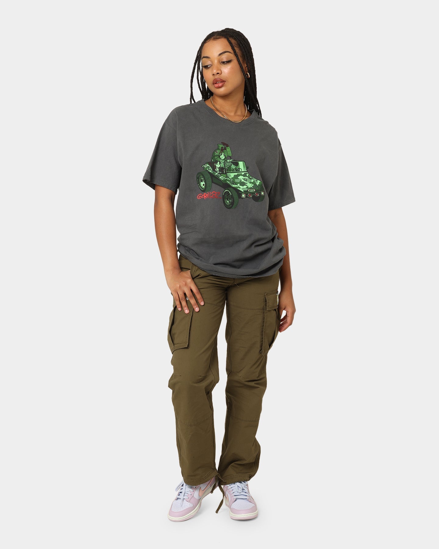Gorillaz Green Geep T-Shirt Navy Style001