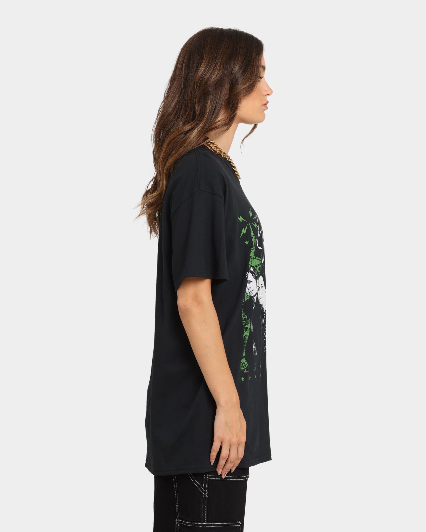 Green Day Green Lean T-Shirt Black Style001