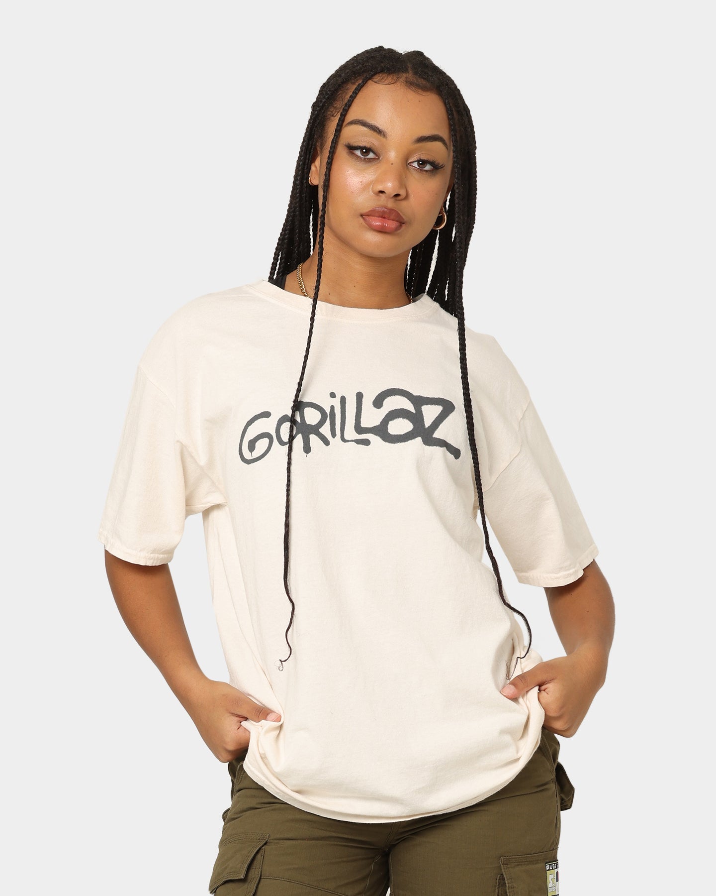 Gorillaz Writing Logo T-Shirt Off White Style001
