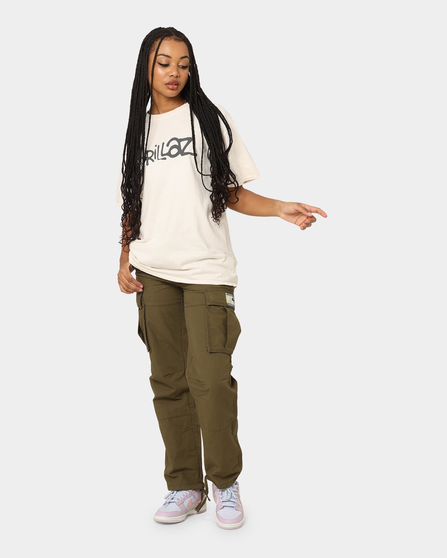 Gorillaz Writing Logo T-Shirt Off White Style001